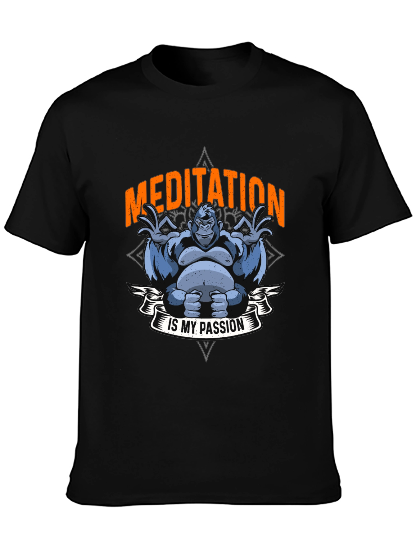 Meditating Gorilla Graphic T-Shirt - Funny Yoga Tee