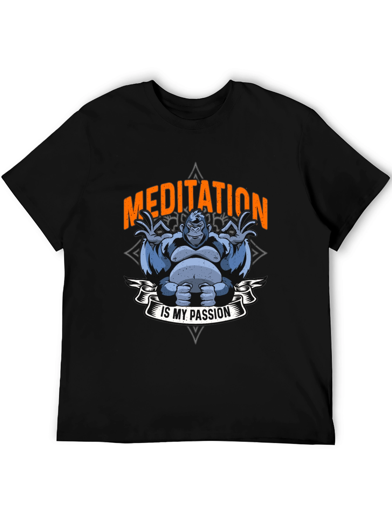 Meditating Gorilla Graphic T-Shirt - Funny Yoga Tee