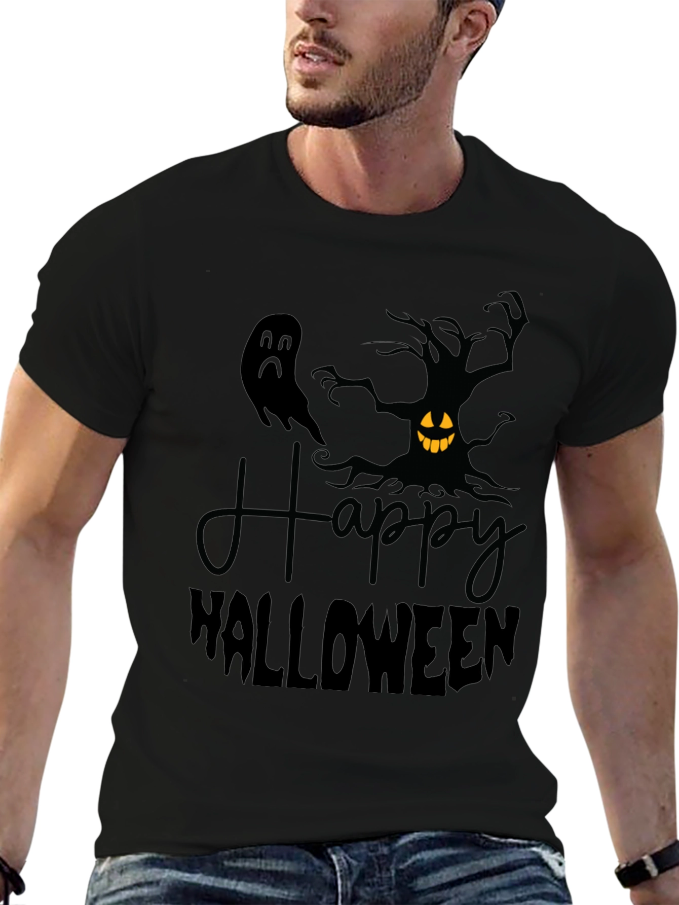 Happy Halloween Graphic Tee - Spooky Season Shirt