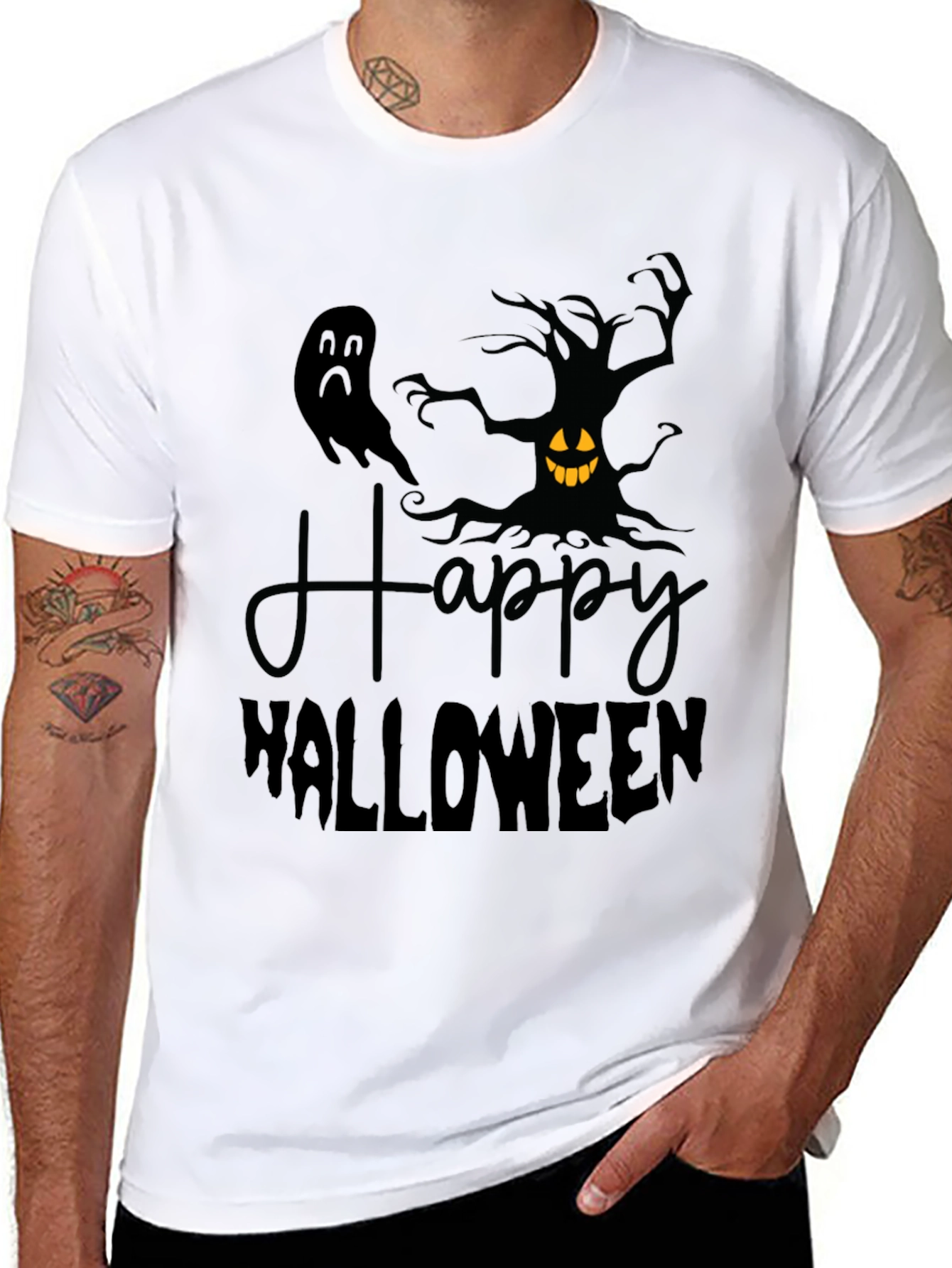 Happy Halloween Graphic Tee - Spooky Season Shirt