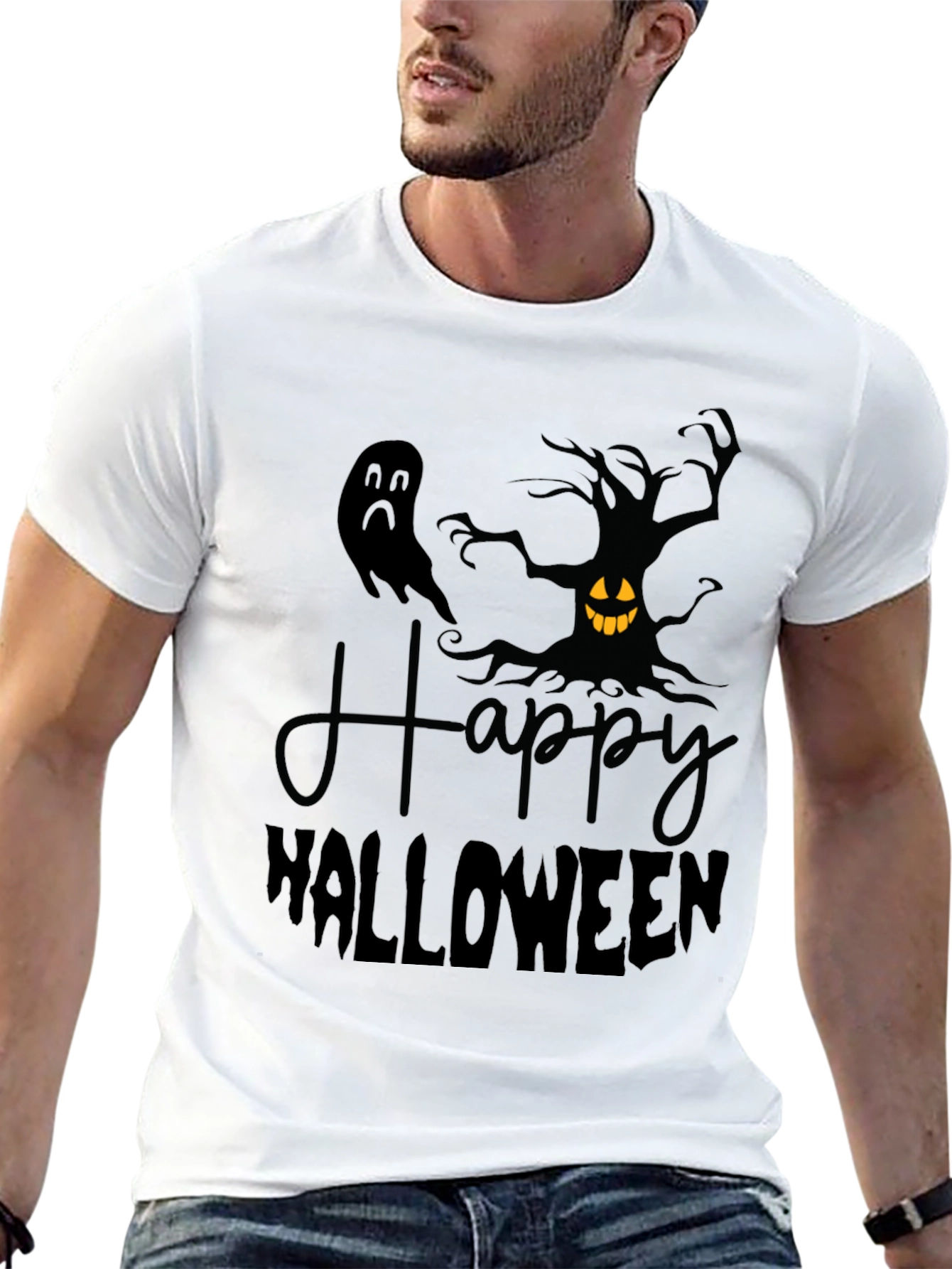 Happy Halloween Graphic Tee - Spooky Season Shirt