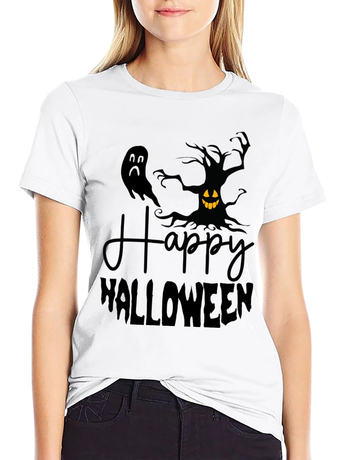 Happy Halloween Graphic Tee - Spooky Season Shirt