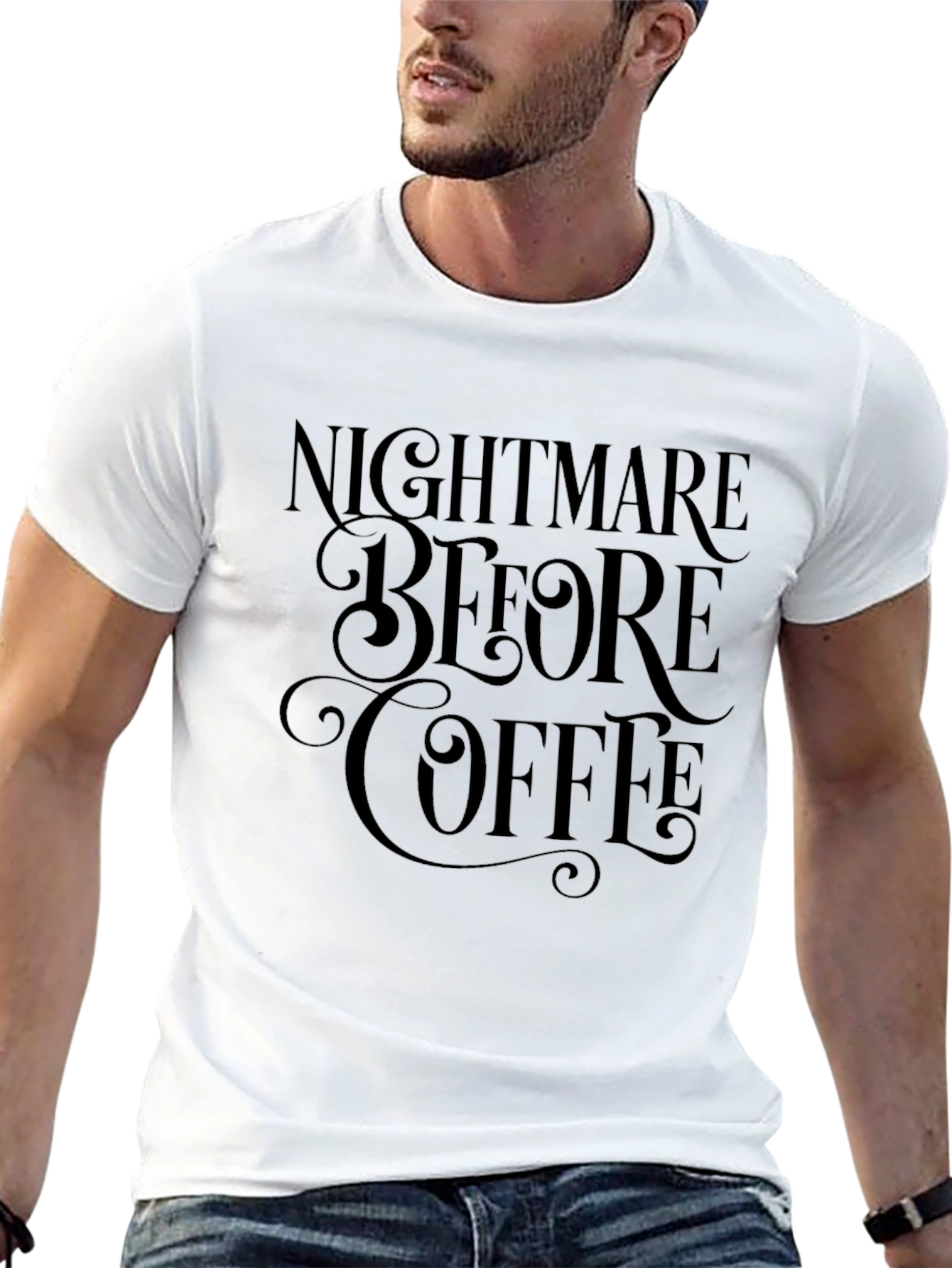 Nightmare Before Coffee Graphic Tee - Black