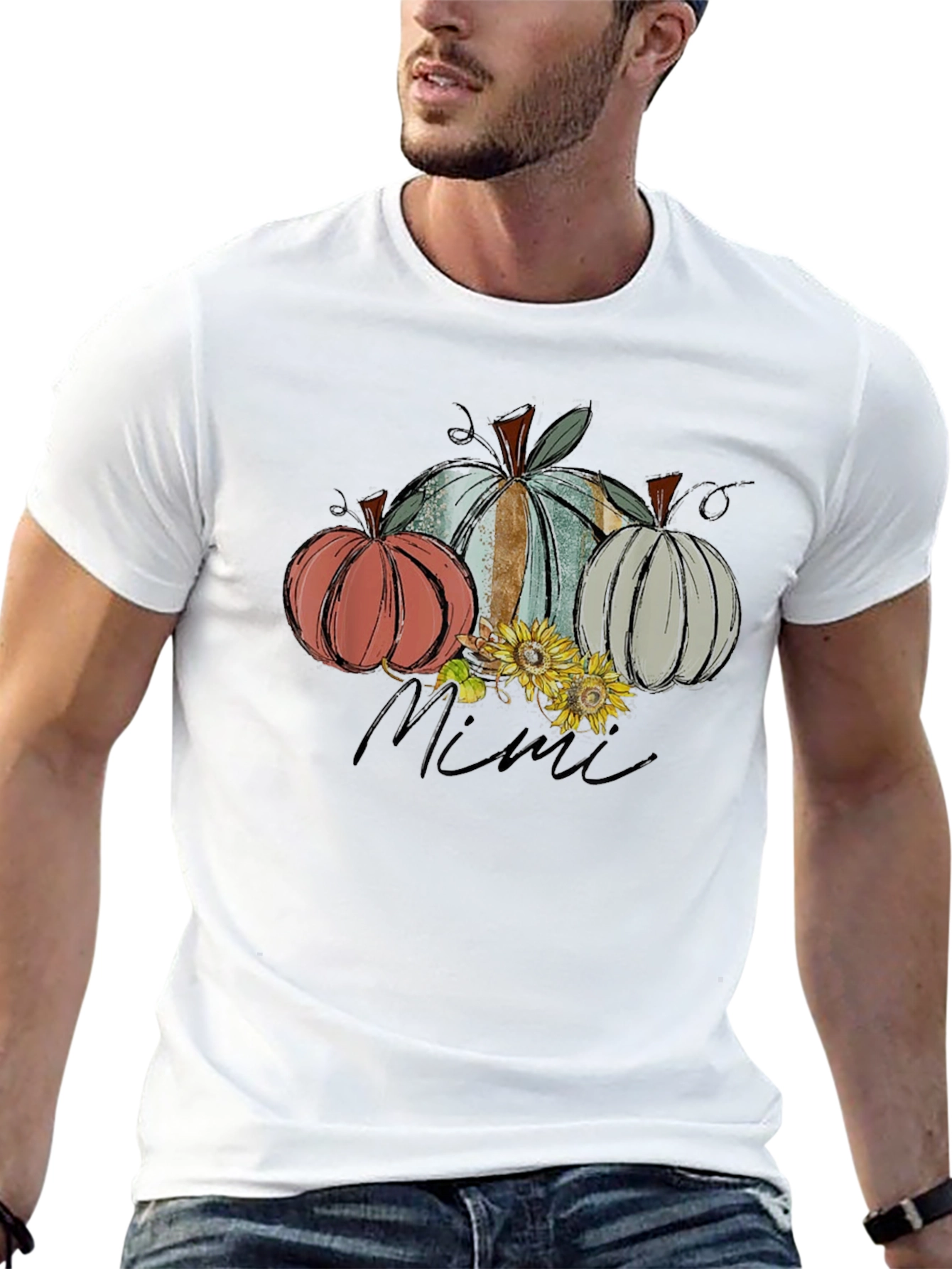 Autumn Pumpkin Mimi T-Shirt Fall Harvest Tee