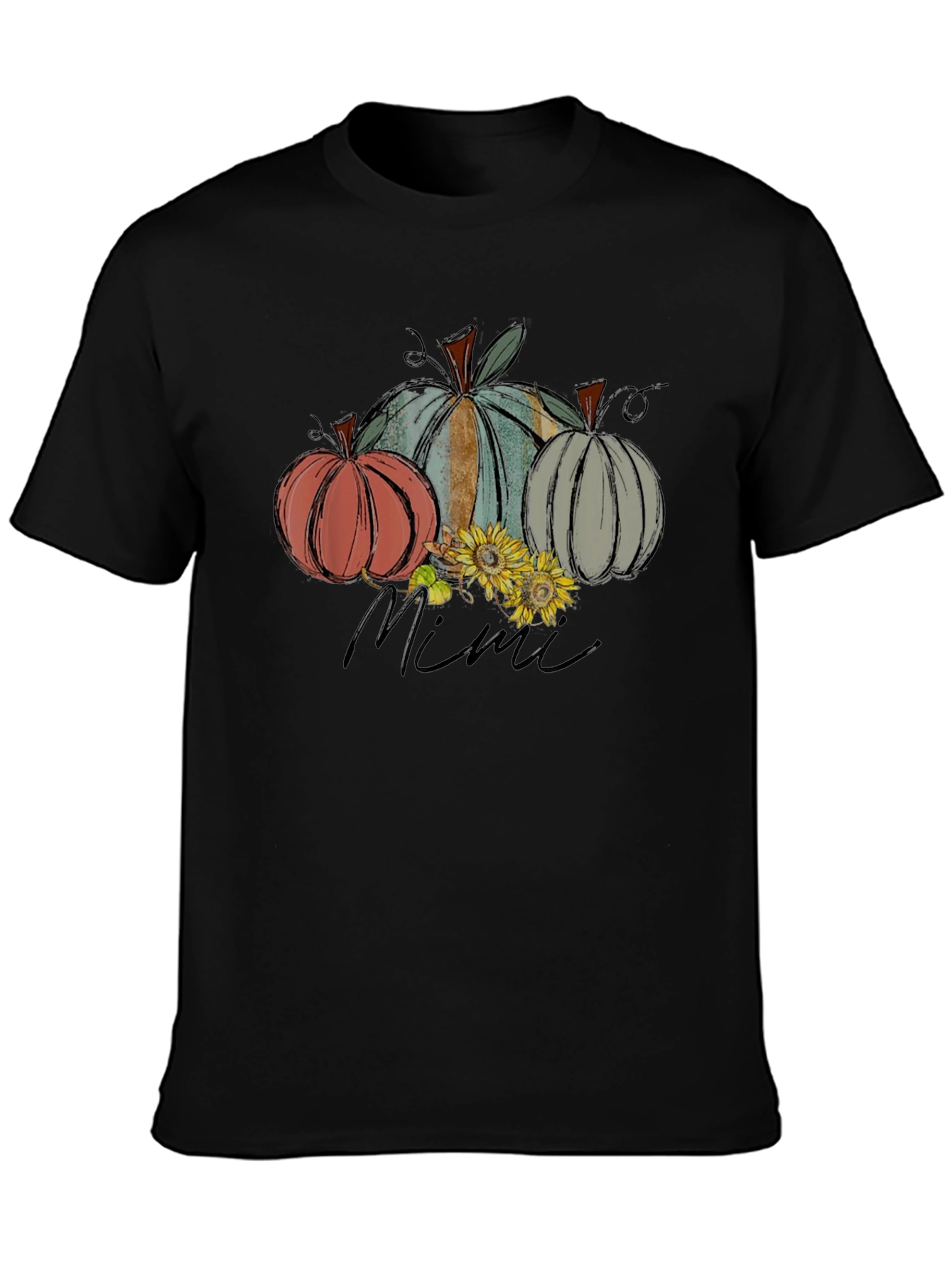 Autumn Pumpkin Mimi T-Shirt Fall Harvest Tee
