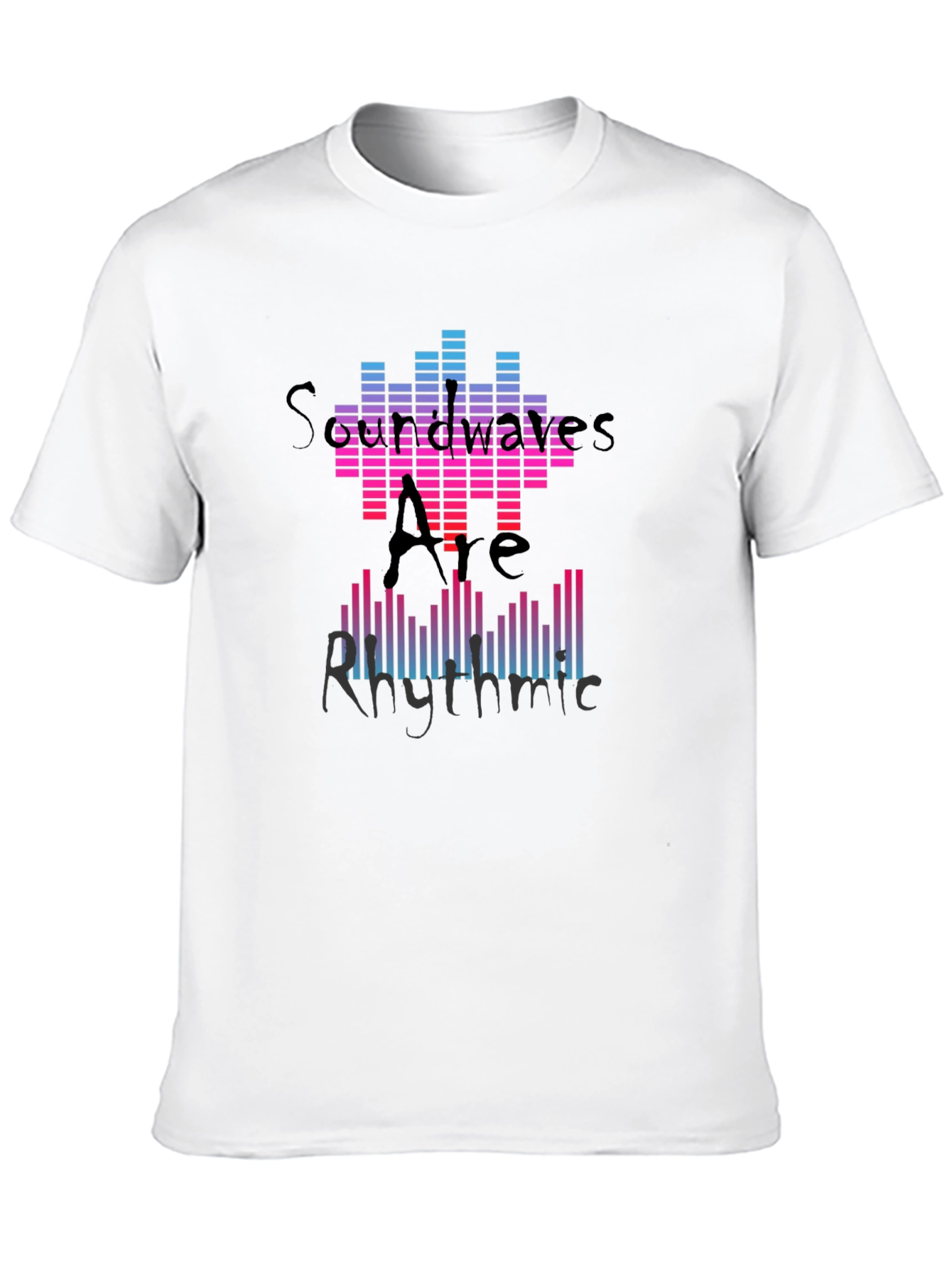 Soundwaves Rhythmic Graphic Tee - Black