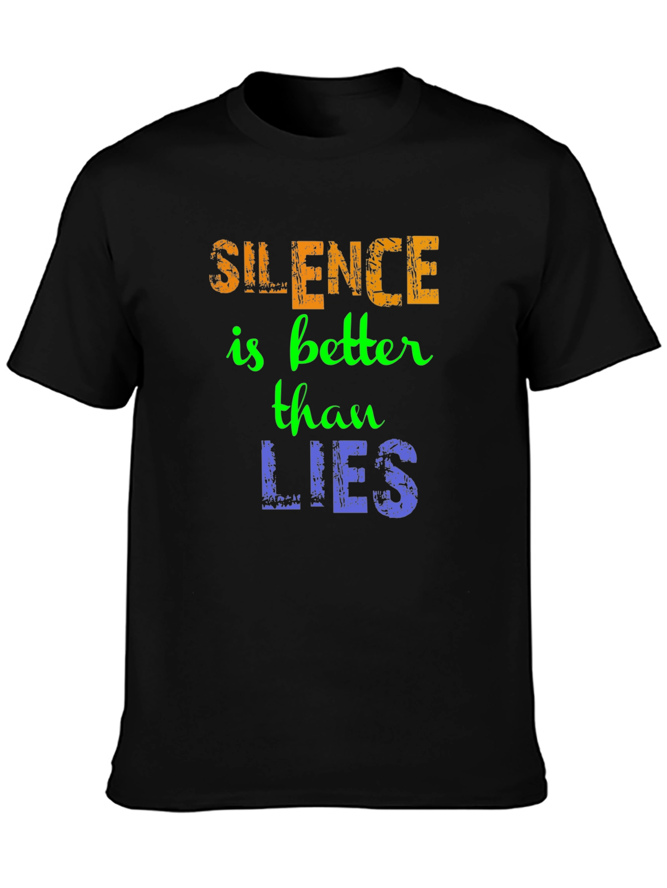 Silence Is Better T-Shirt - Mens Black Graphic Tee