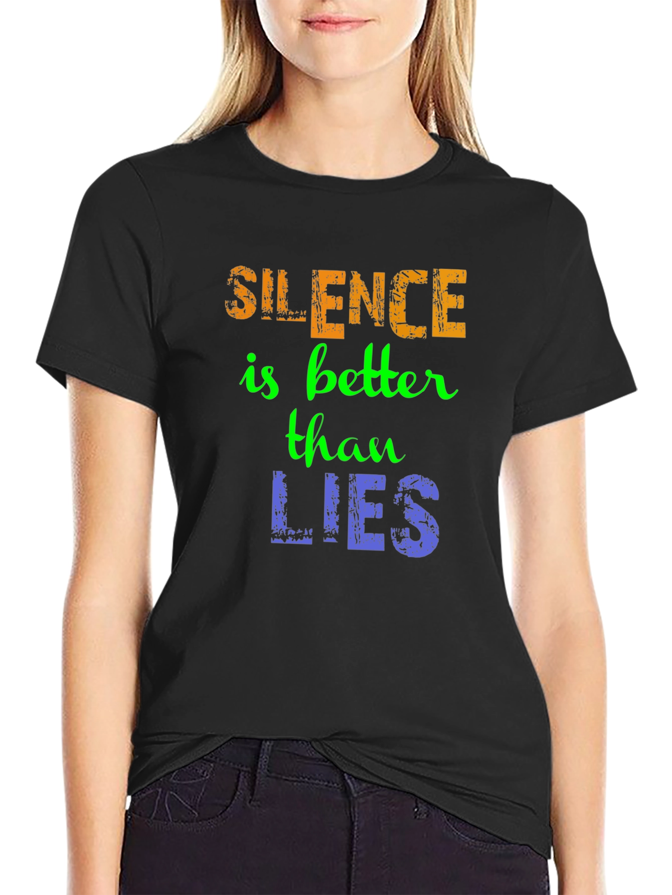 Silence Is Better T-Shirt - Mens Black Graphic Tee