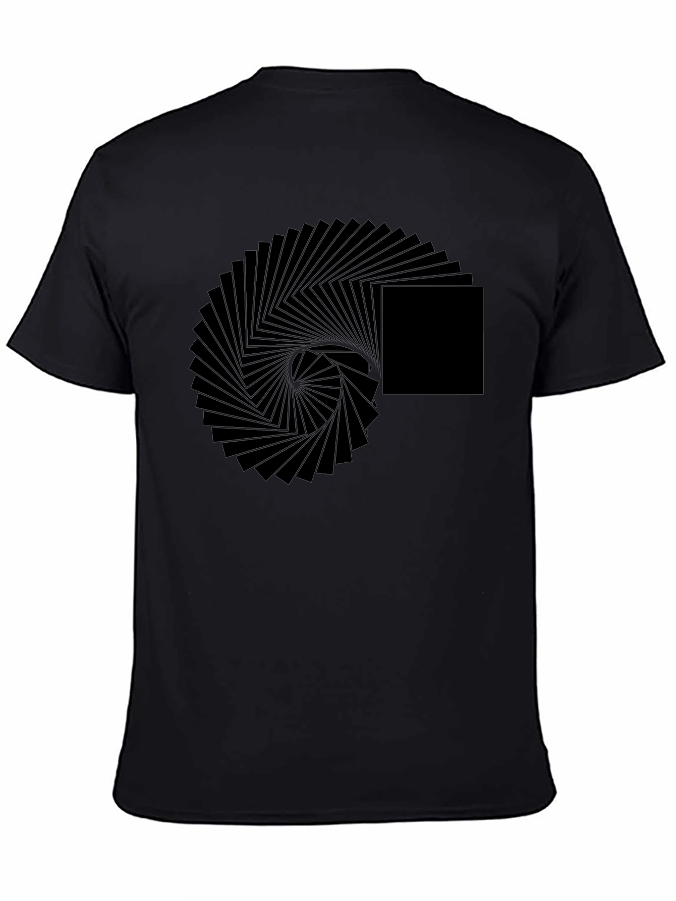 Geometric Illusion Black T-Shirt