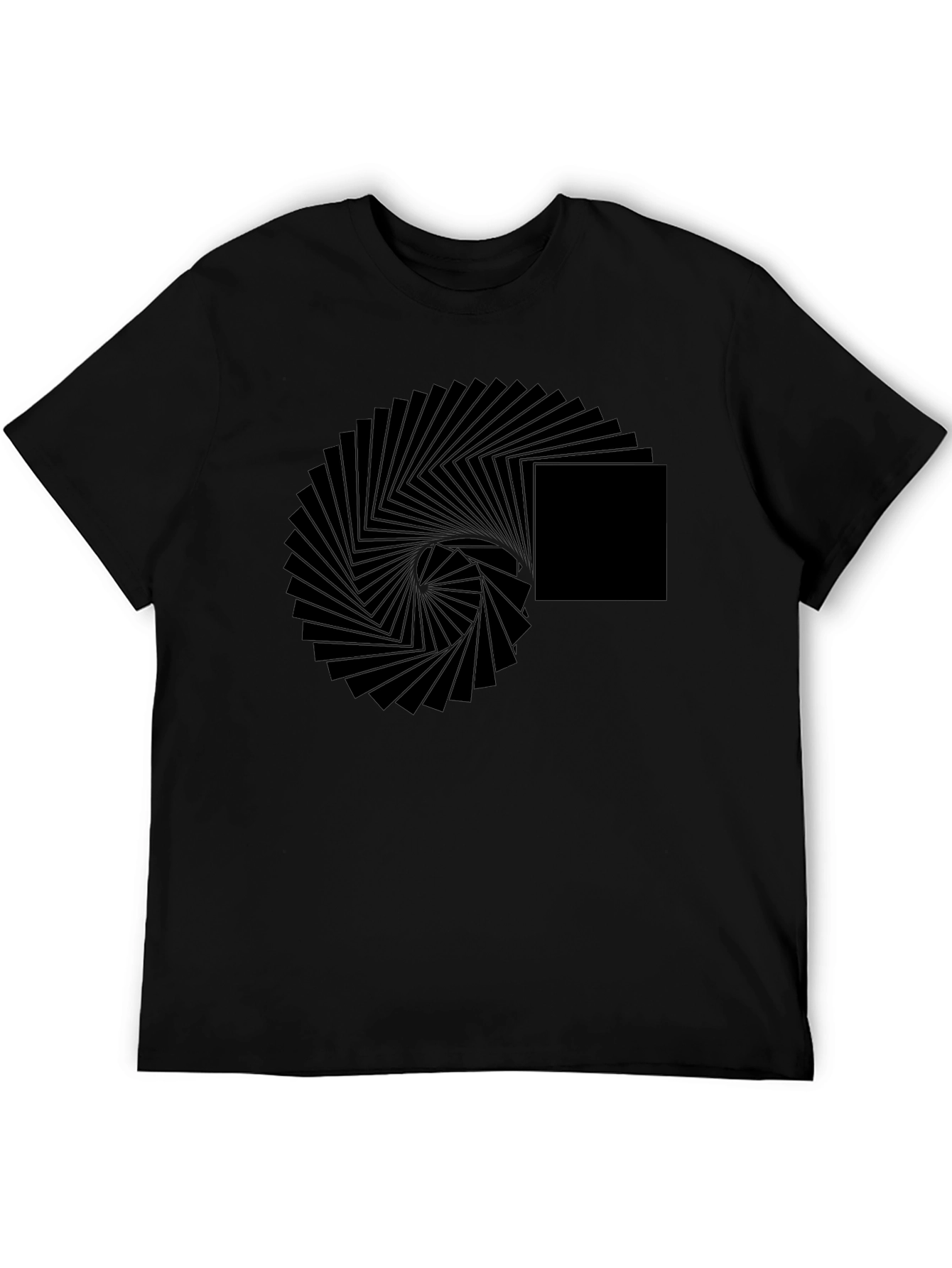 Geometric Illusion Black T-Shirt
