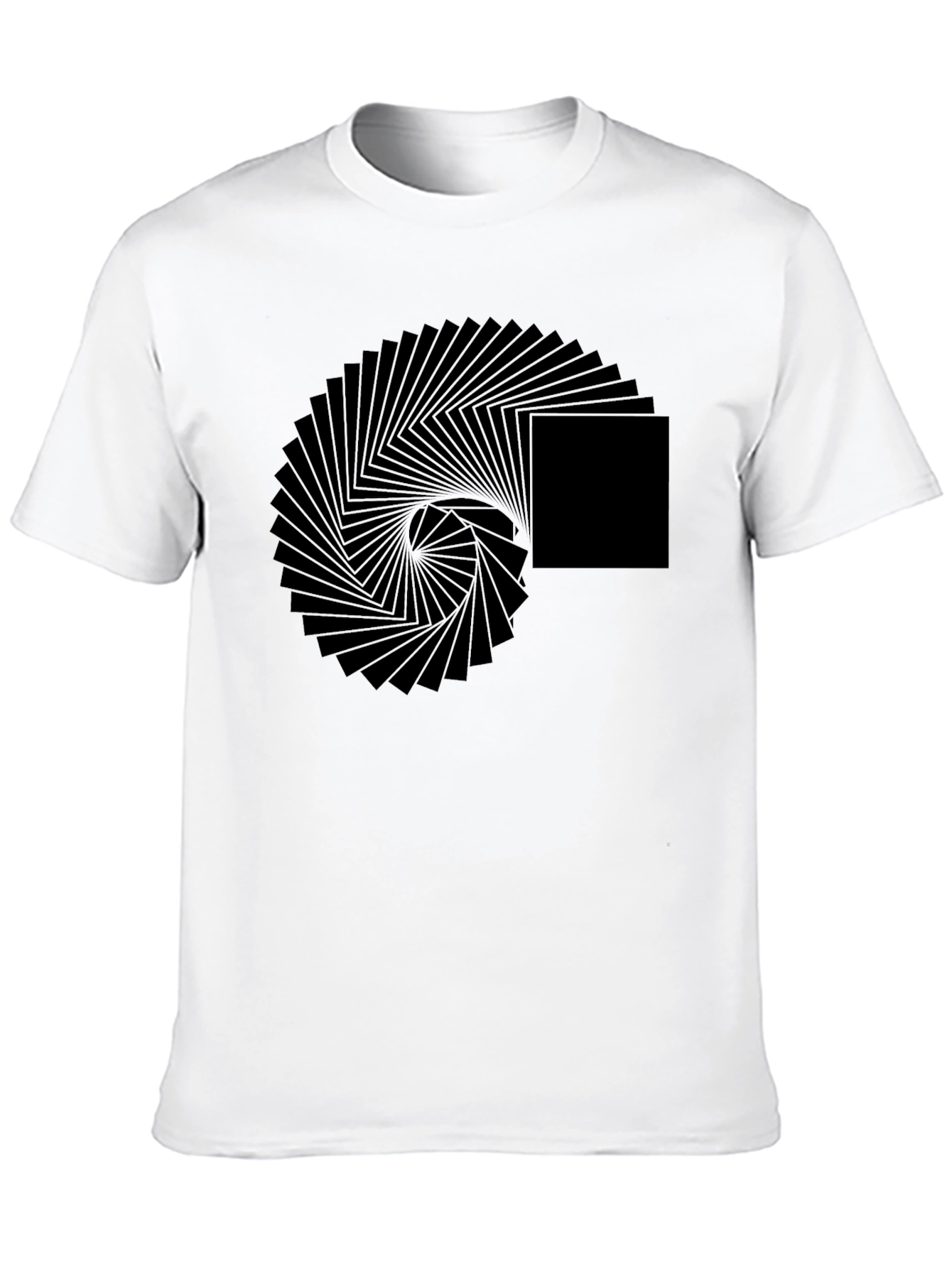 Geometric Illusion Black T-Shirt