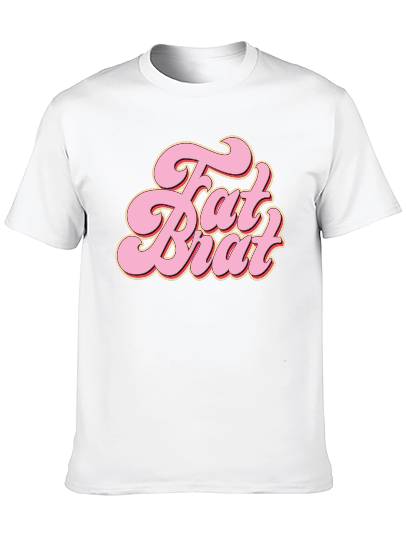 Fat Brat Graphic Tee - Retro Style Black T-Shirt