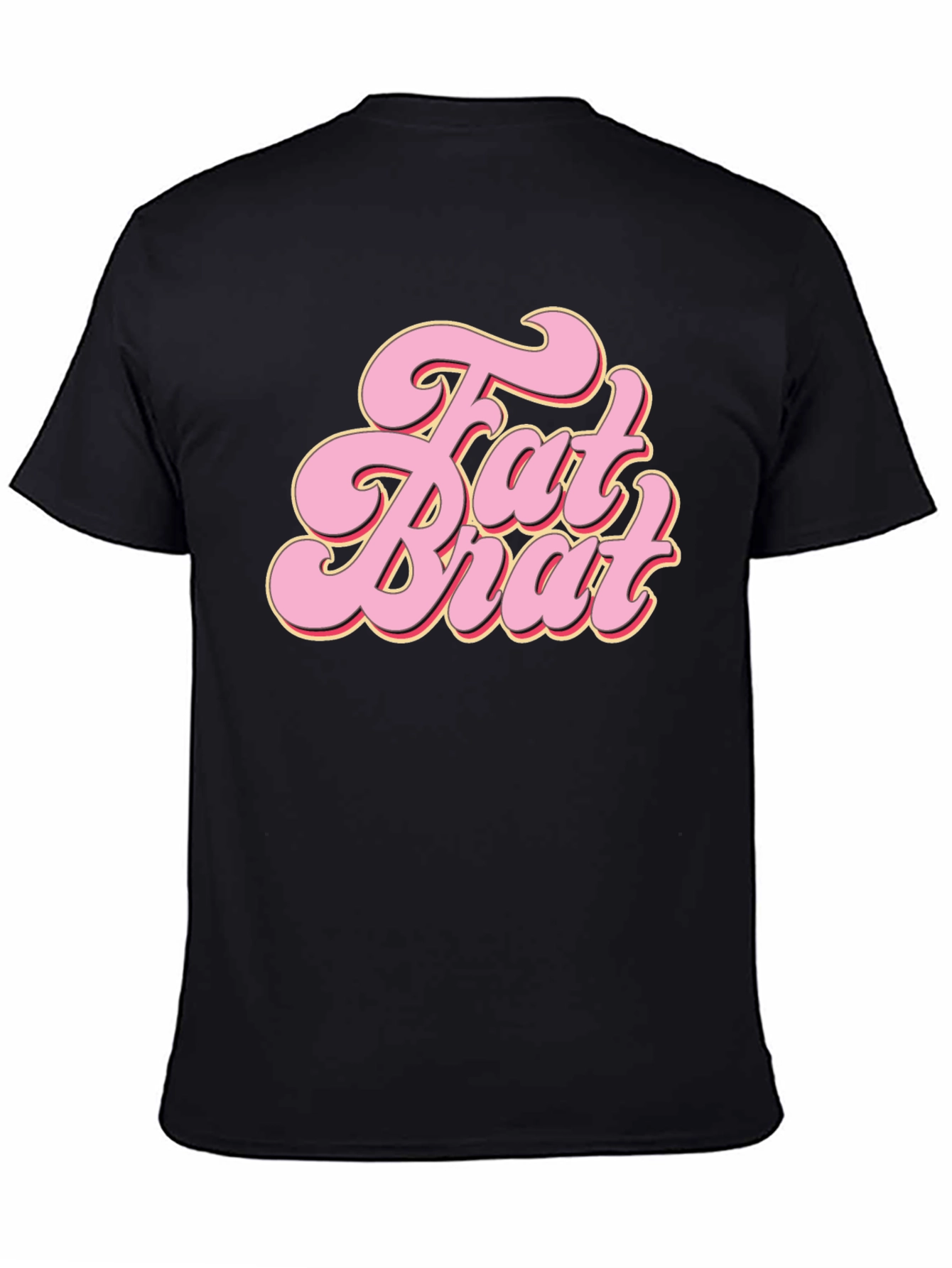 Fat Brat Graphic Tee - Retro Style Black T-Shirt