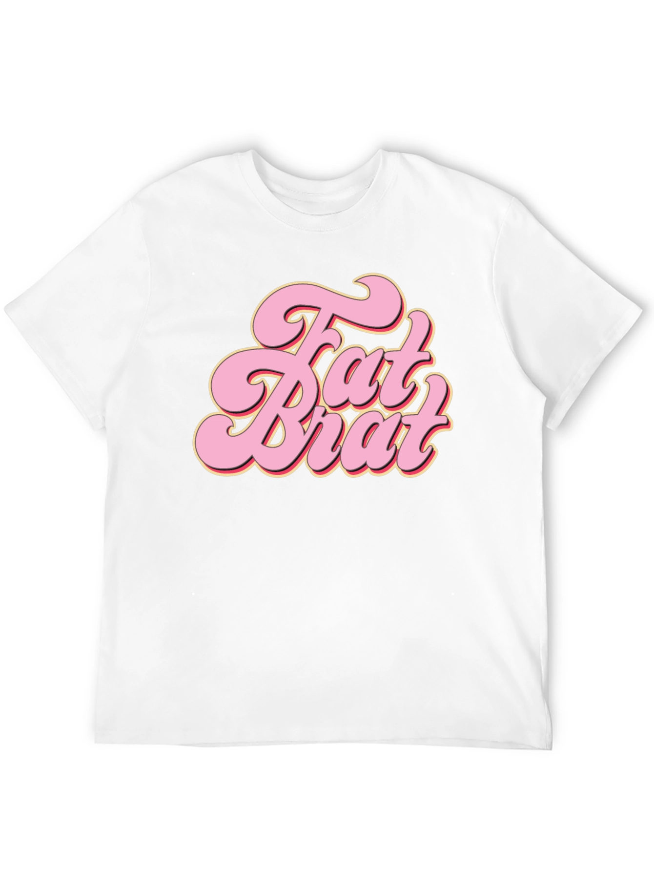 Fat Brat Graphic Tee - Retro Style Black T-Shirt