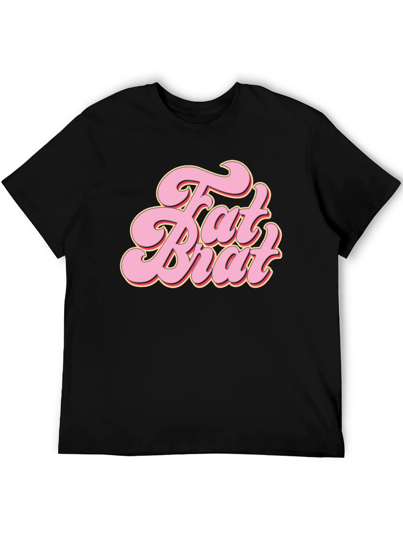 Fat Brat Graphic Tee - Retro Style Black T-Shirt