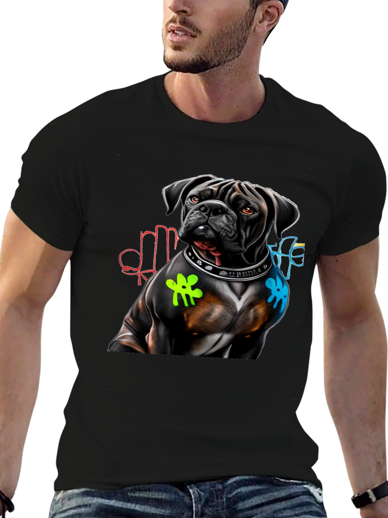 Dog Graphic T-Shirt - Cool Streetwear Style