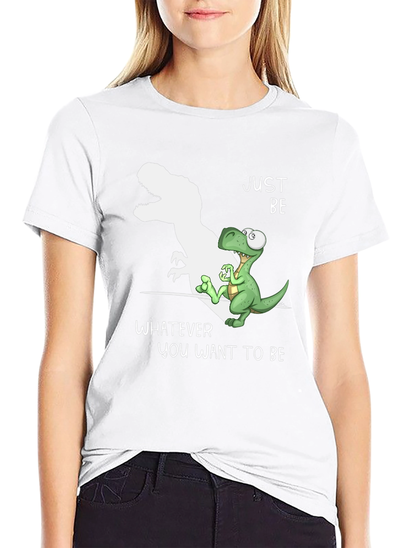 Just Be Dinosaur T-Shirt - Inspirational Graphic Tee