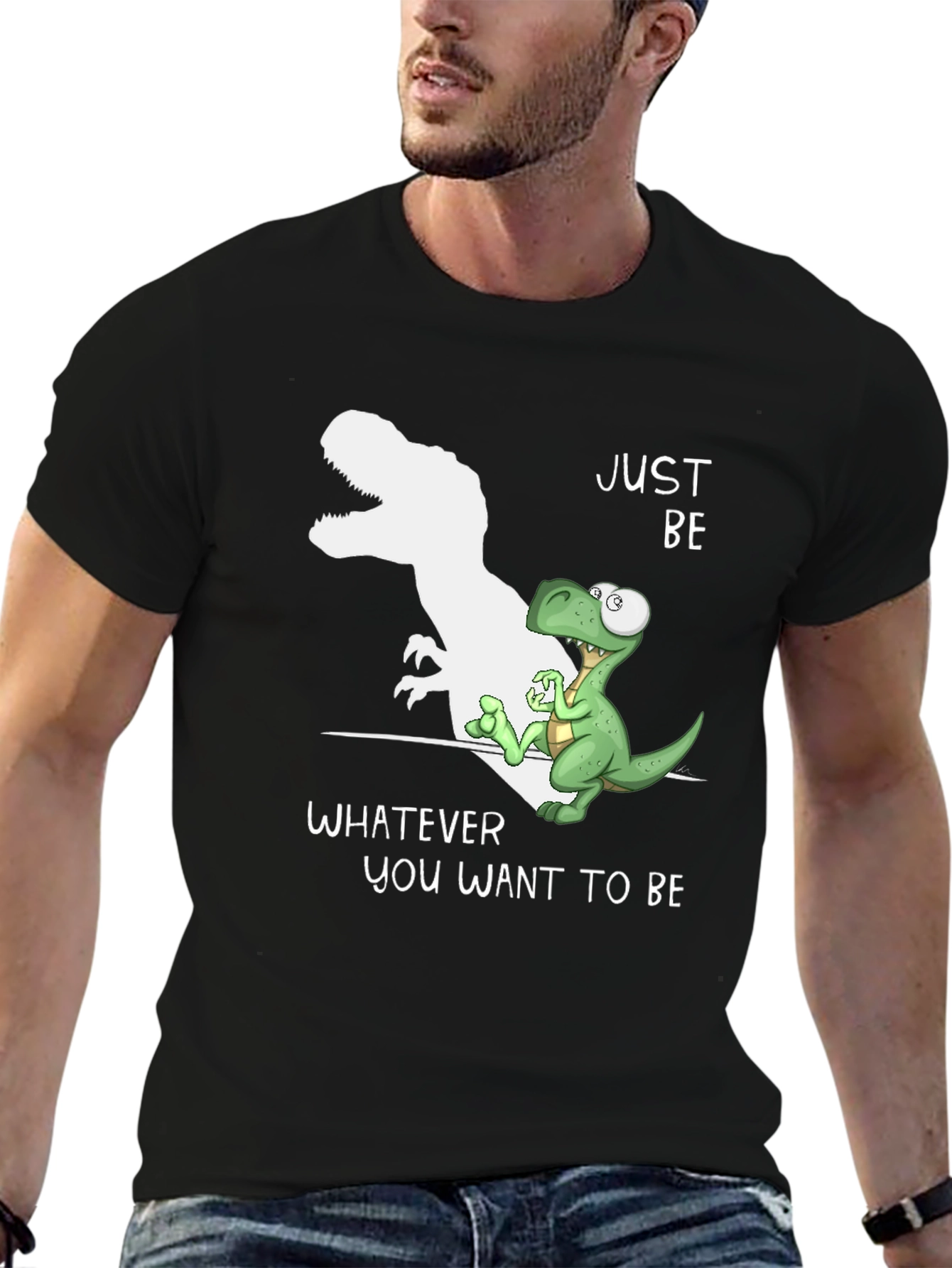 Just Be Dinosaur T-Shirt - Inspirational Graphic Tee