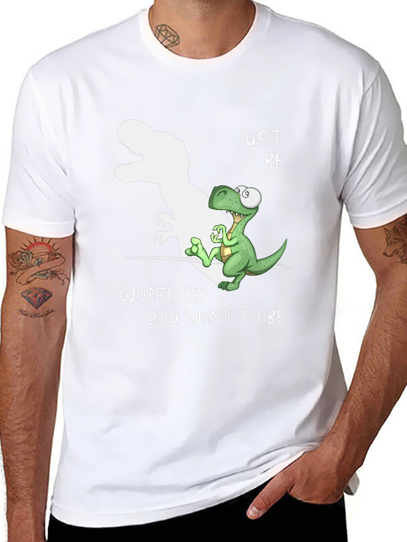 Just Be Dinosaur T-Shirt - Inspirational Graphic Tee