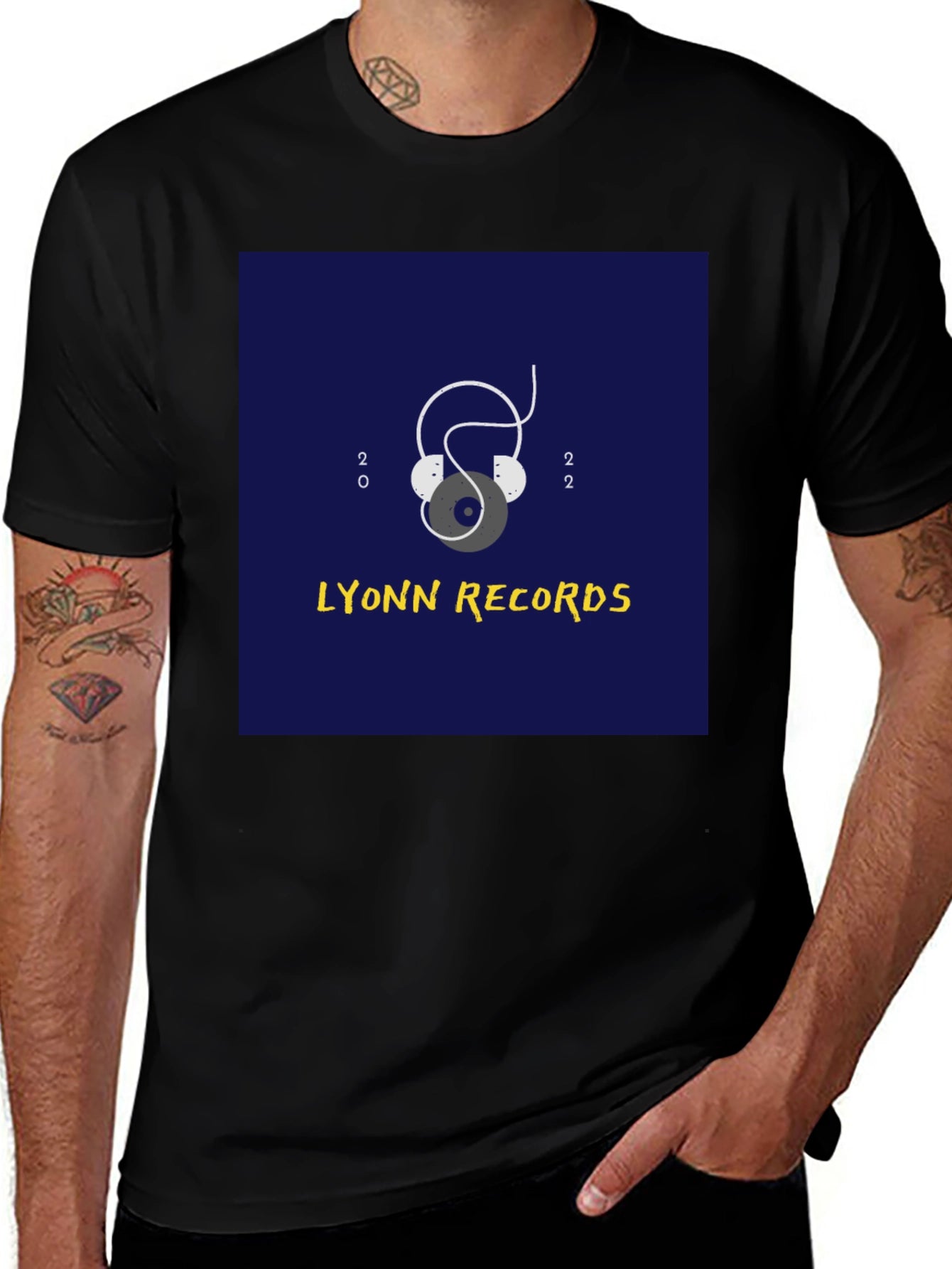 Lyonn Records Black Graphic Tee