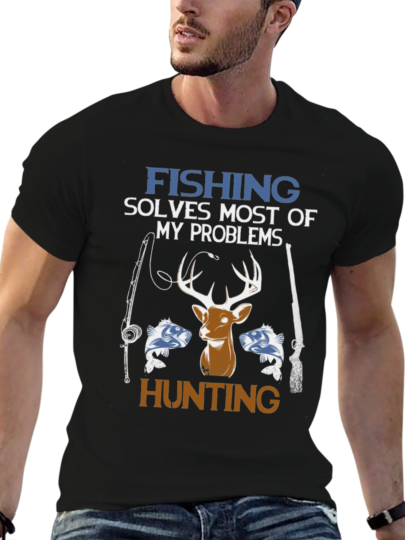 Fishing & Hunting Solves Problems T-Shirt