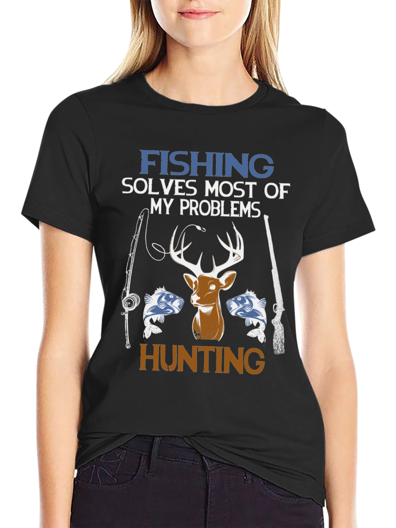 Fishing & Hunting Solves Problems T-Shirt