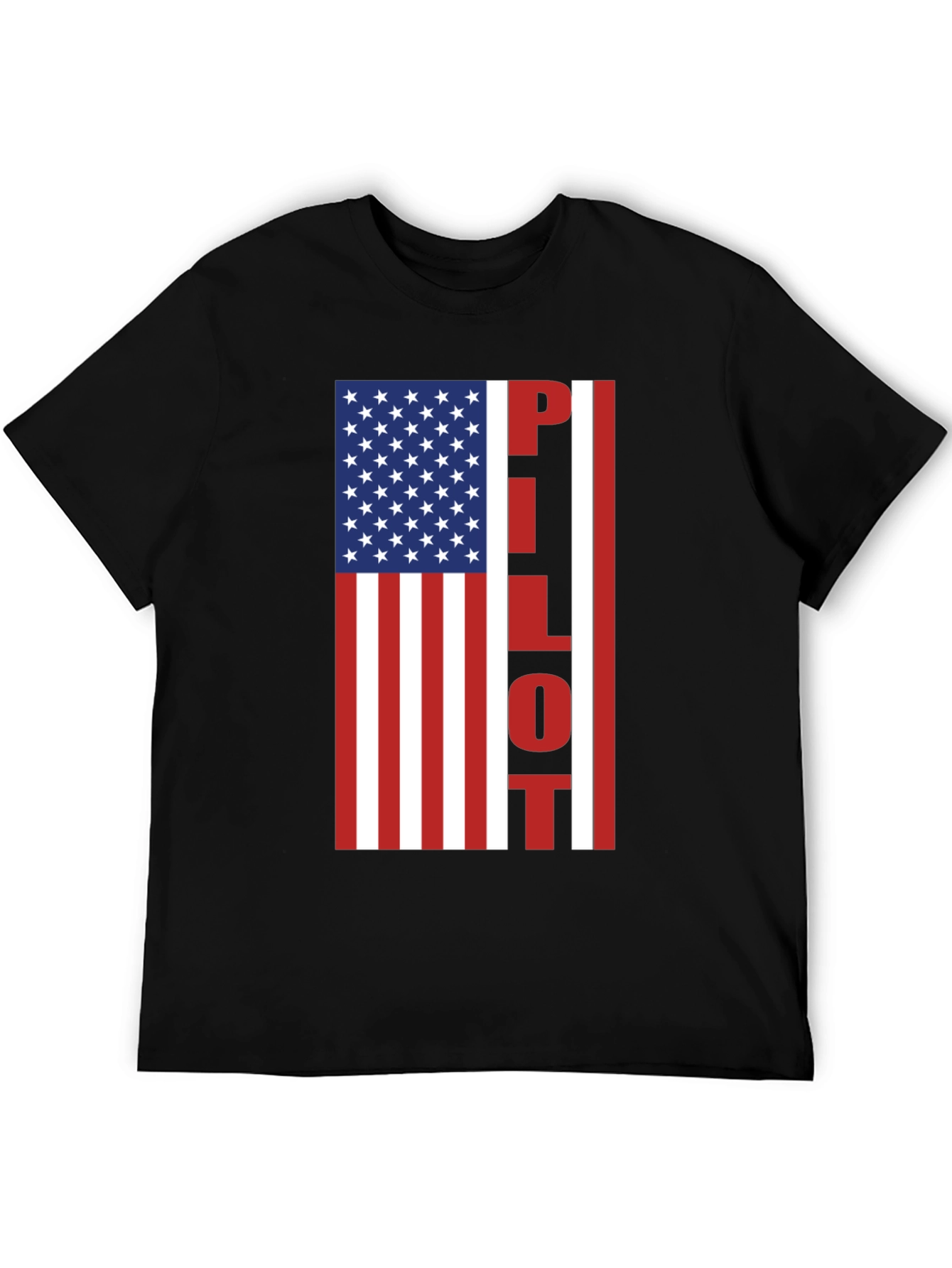 Pilot American Flag Graphic T-Shirt
