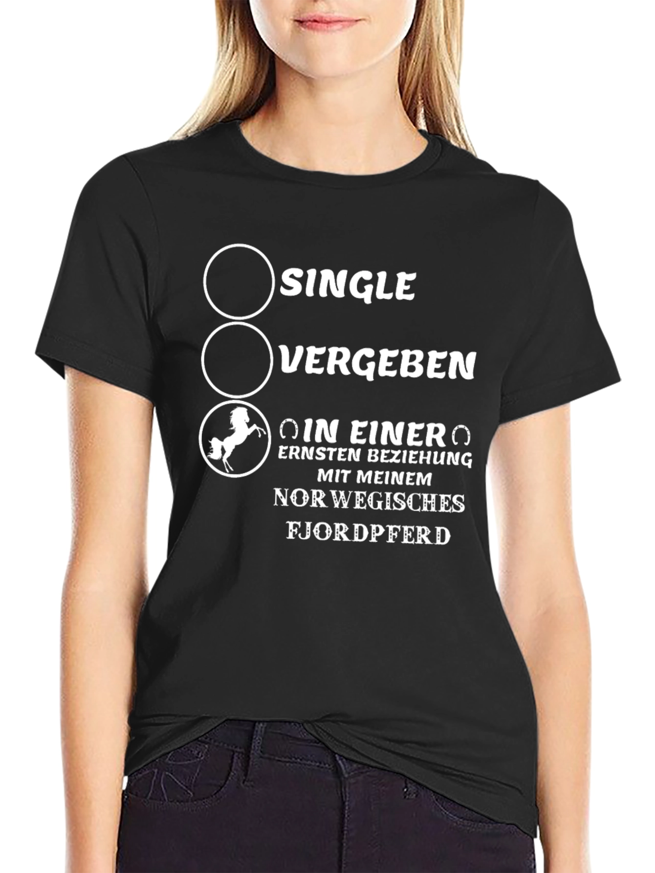 Single Vergeben Horse T-Shirt - Novelty Graphic Tee