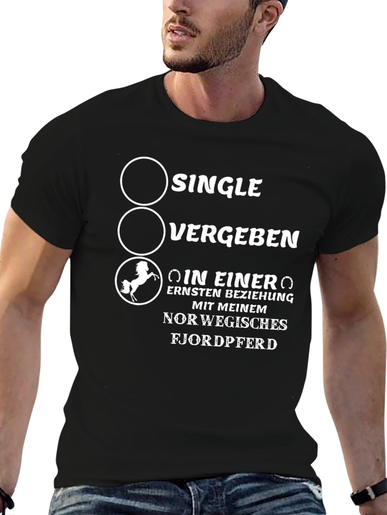 Single Vergeben Horse T-Shirt - Novelty Graphic Tee