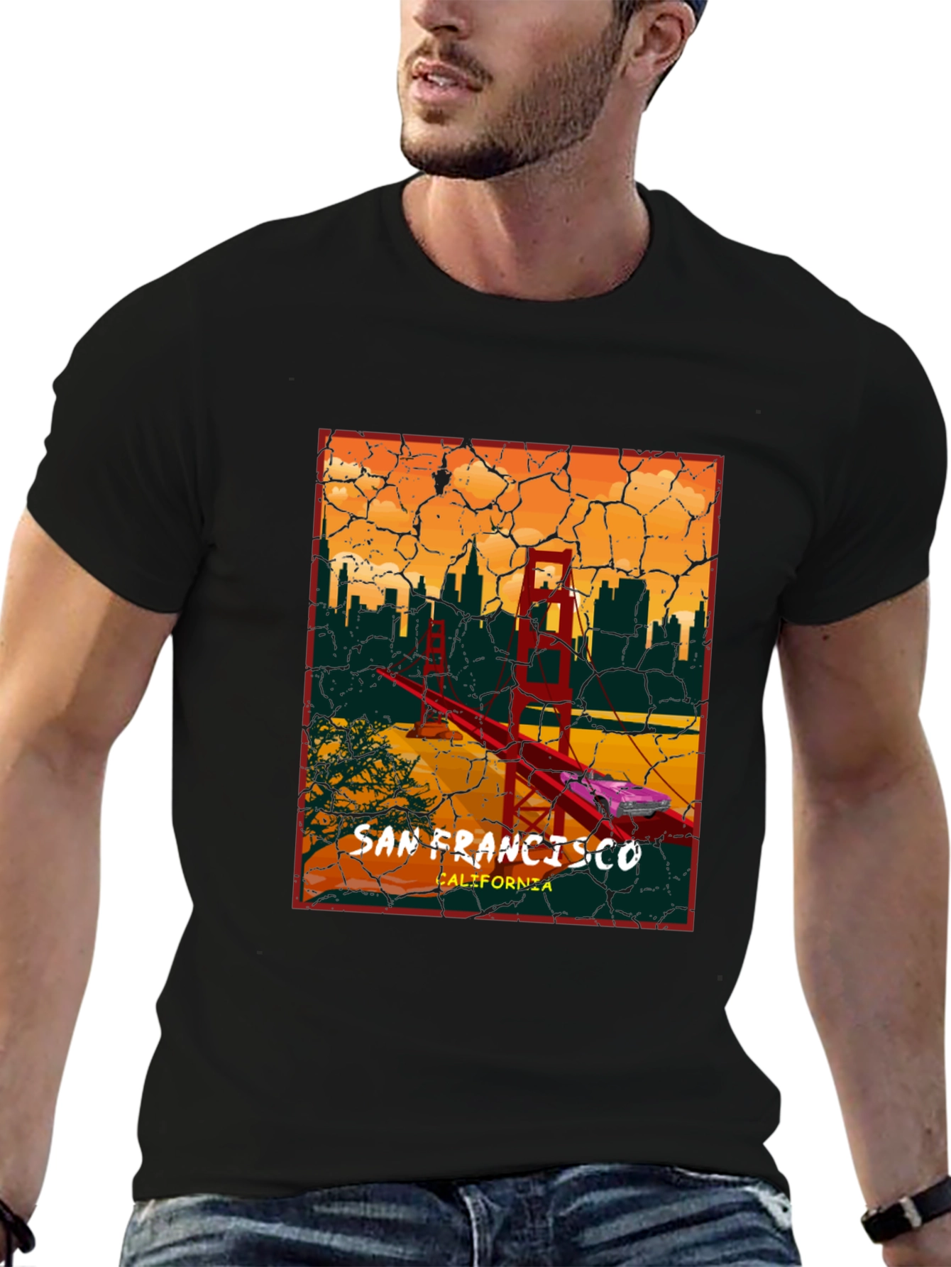San Francisco Golden Gate Bridge Graphic T-Shirt