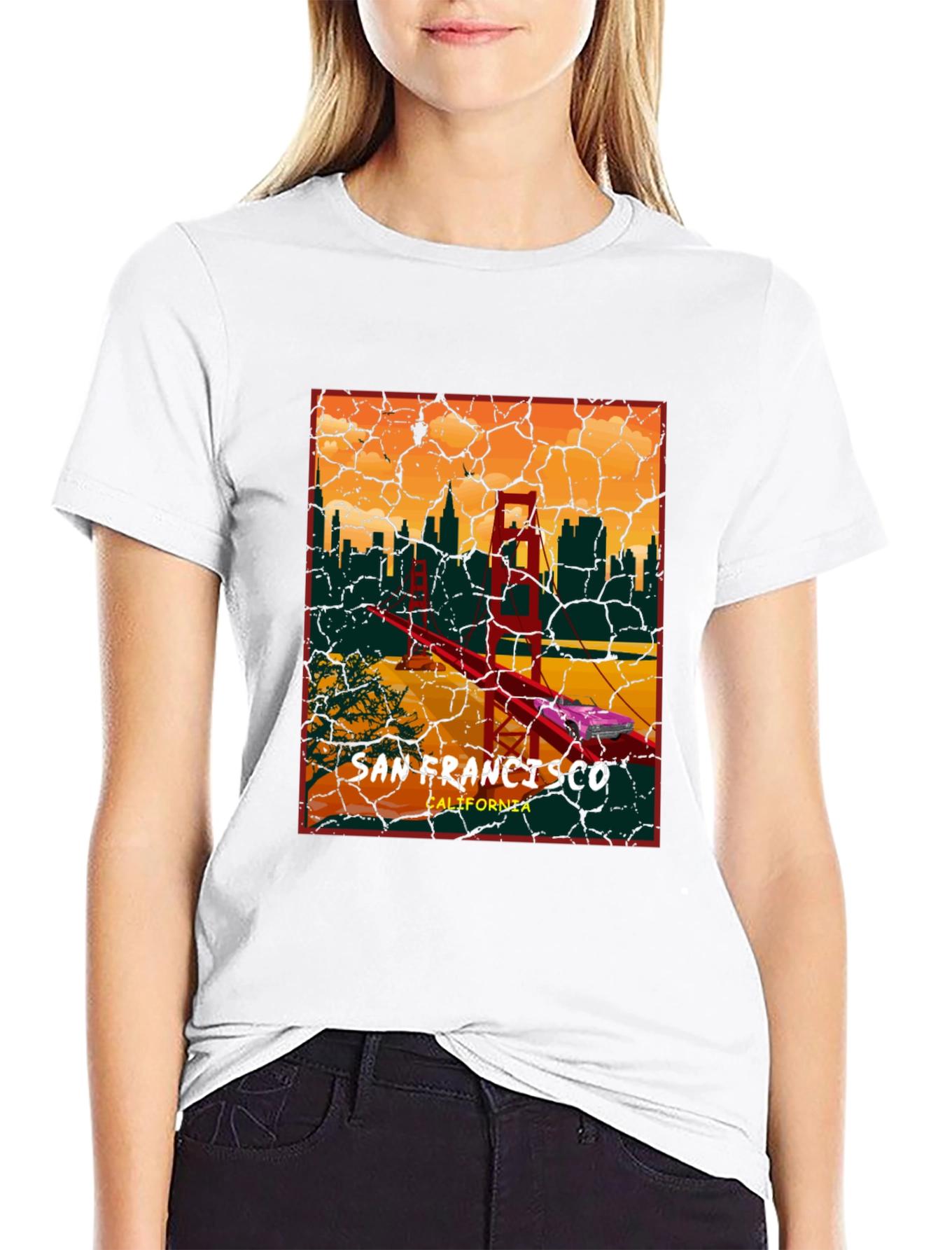 San Francisco Golden Gate Bridge Graphic T-Shirt