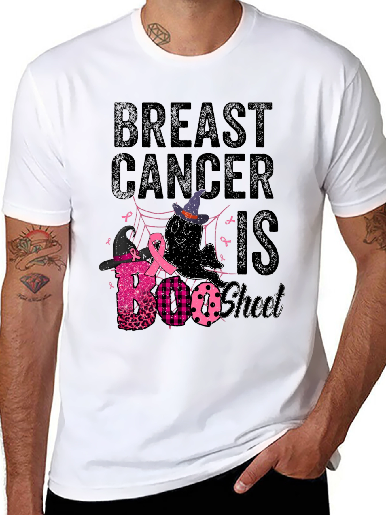 Breast Cancer Awareness Halloween BOO Sheet T-Shirt