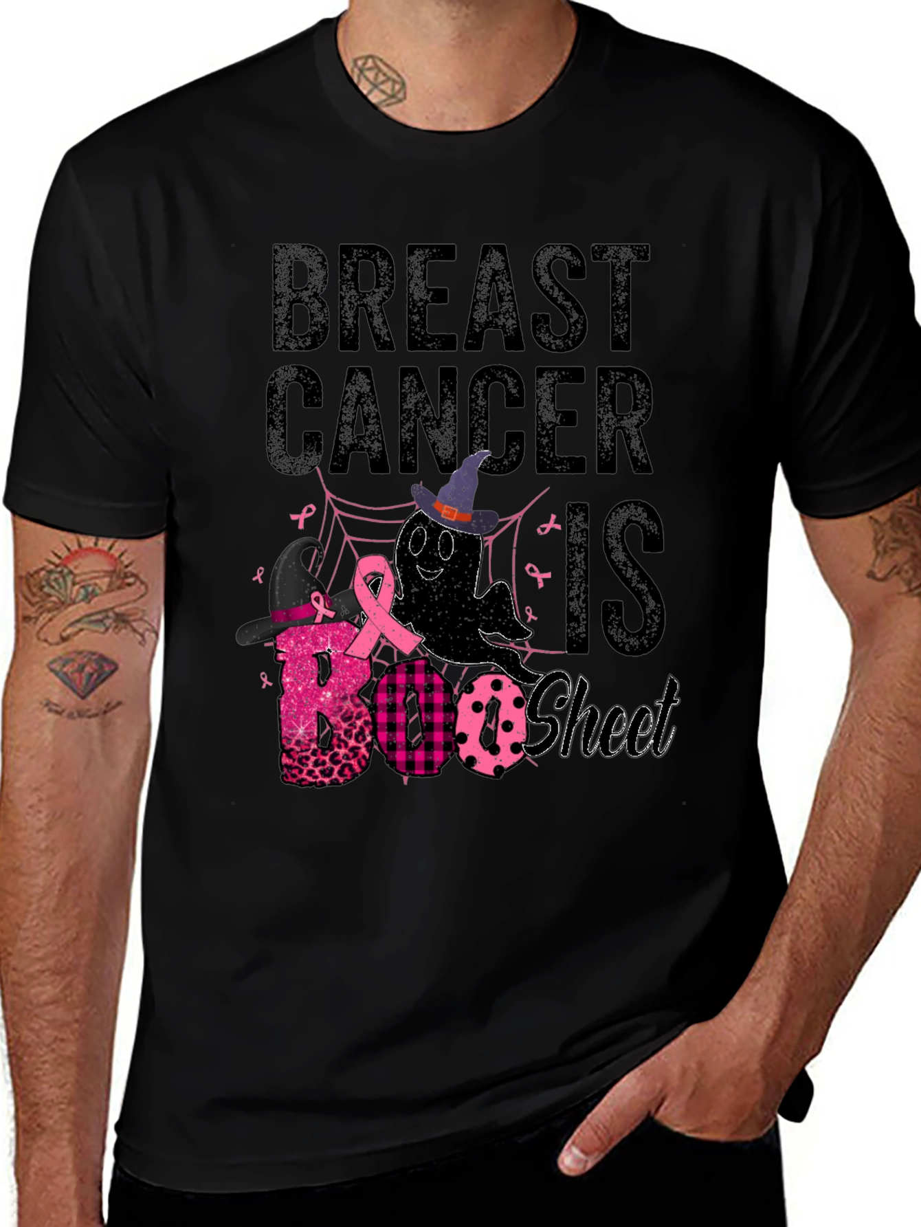 Breast Cancer Awareness Halloween BOO Sheet T-Shirt