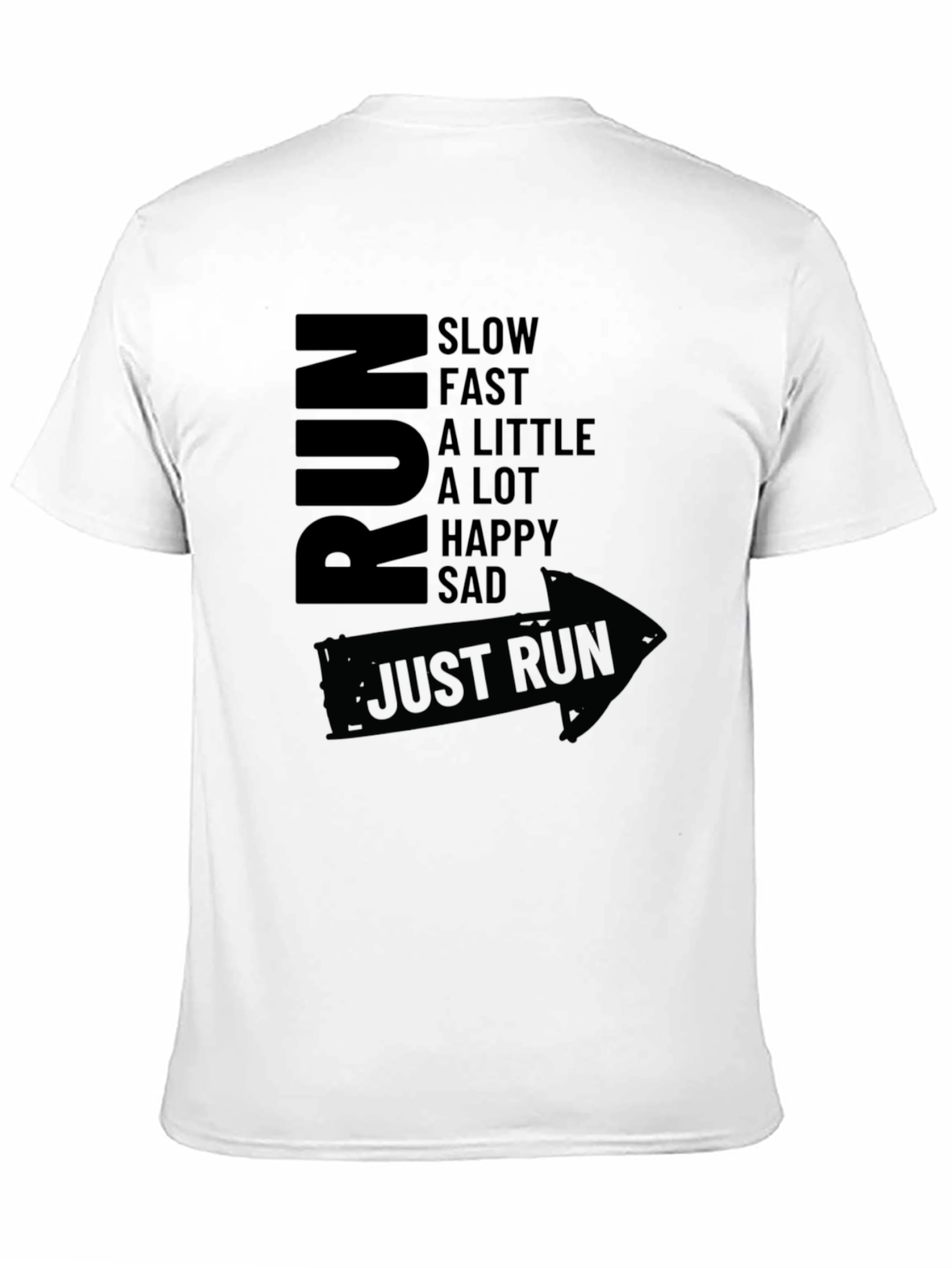 Just Run Graphic Tee - Mens Black T-Shirt