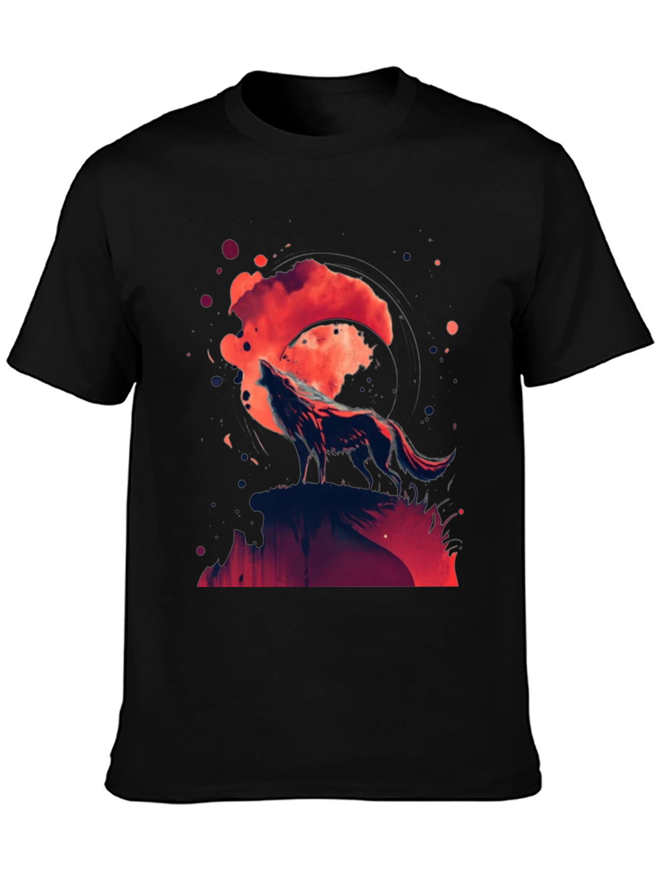 Wolf Moon Graphic Tee - Black