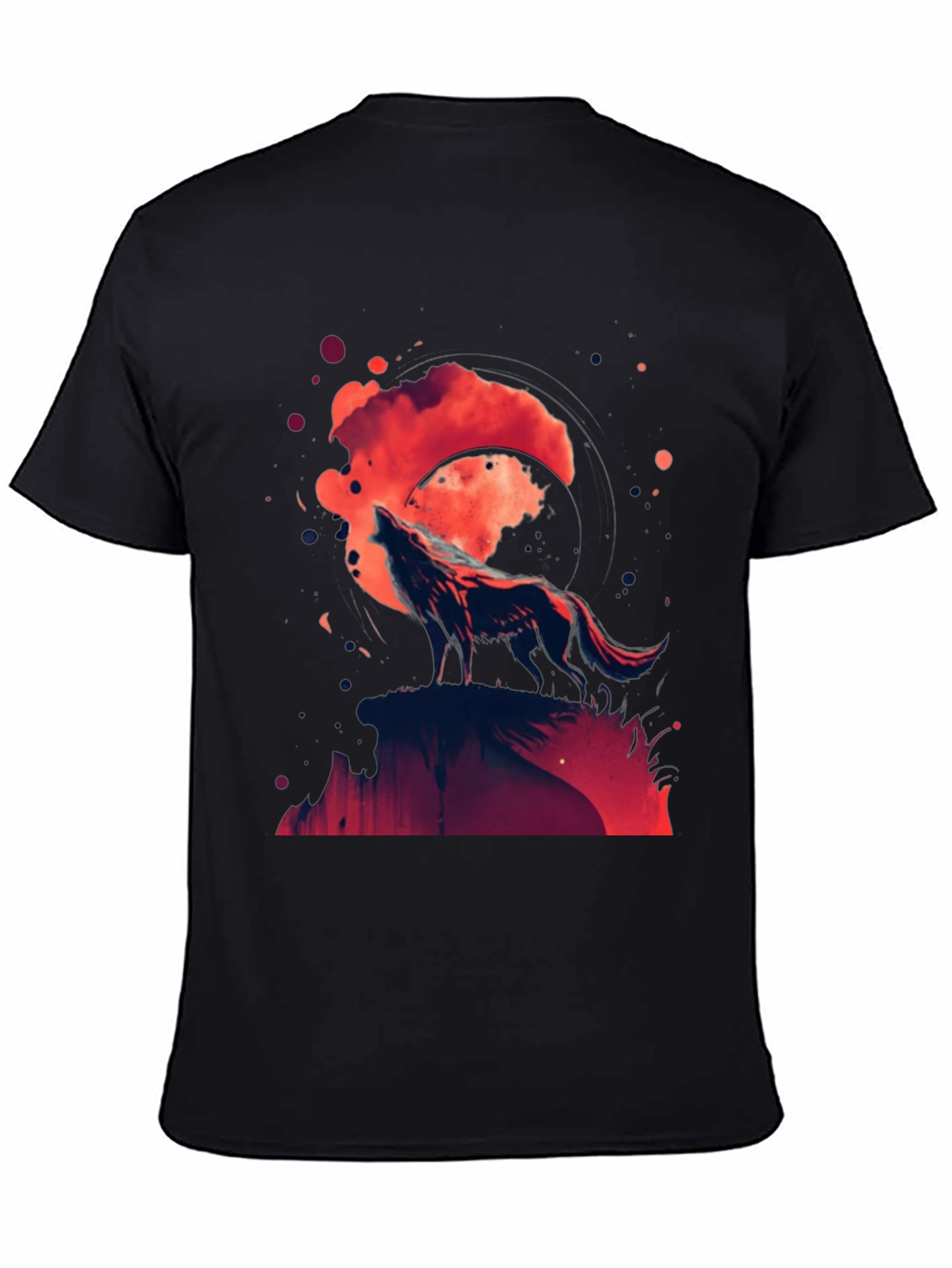 Wolf Moon Graphic Tee - Black