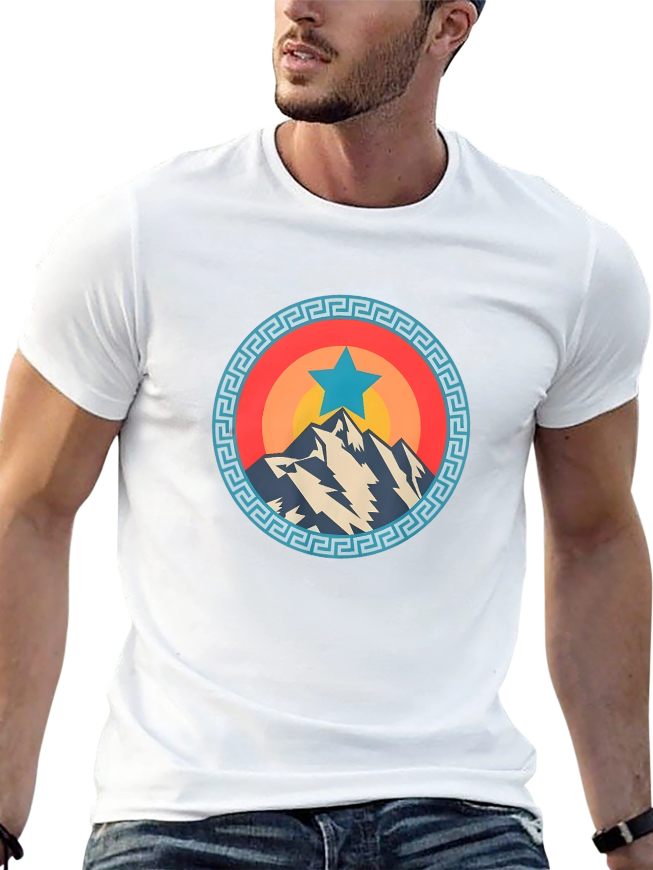 Mountain Star Graphic Tee - Cool Casual Shirt
