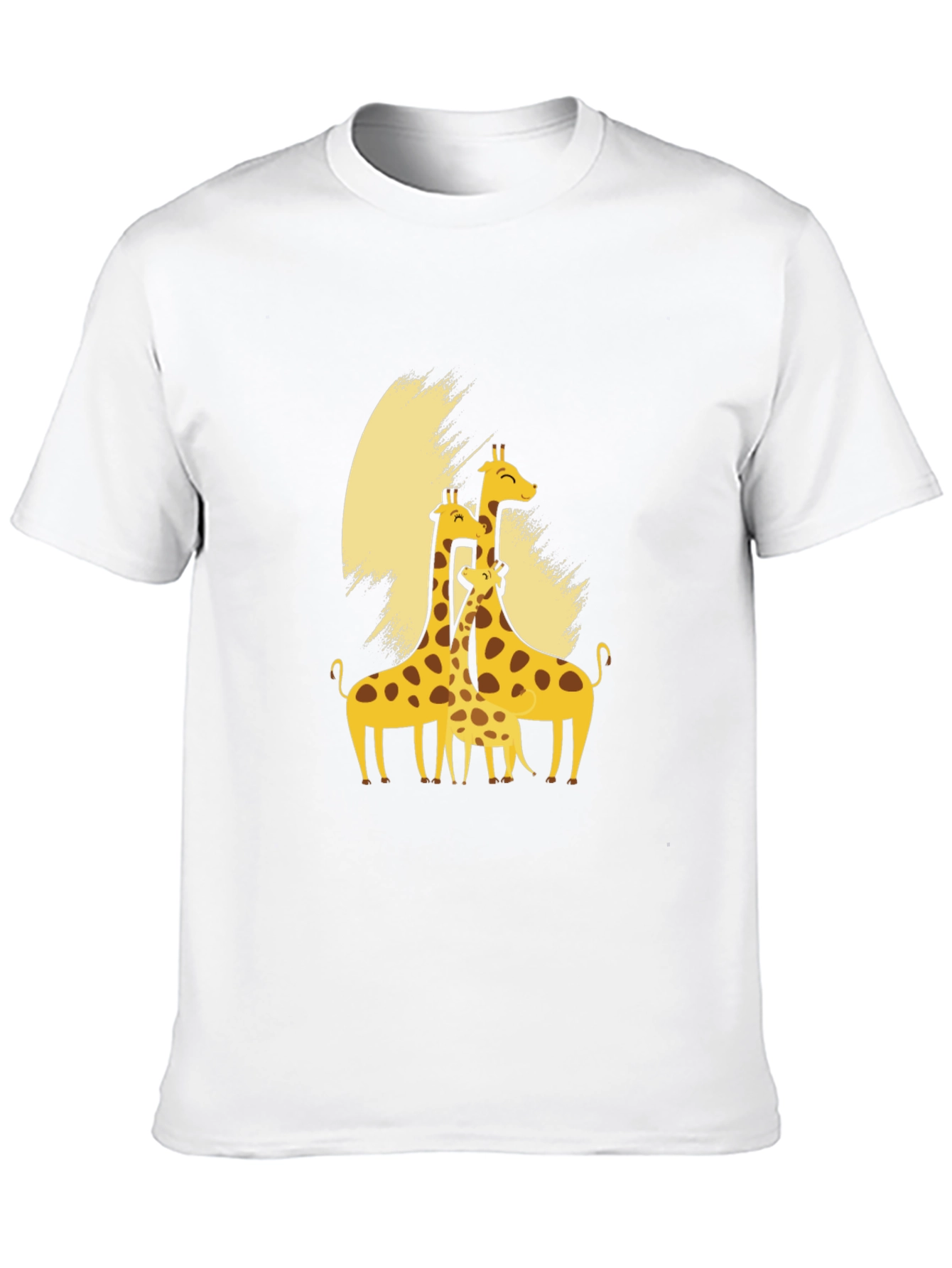 Giraffe Family Black T-Shirt