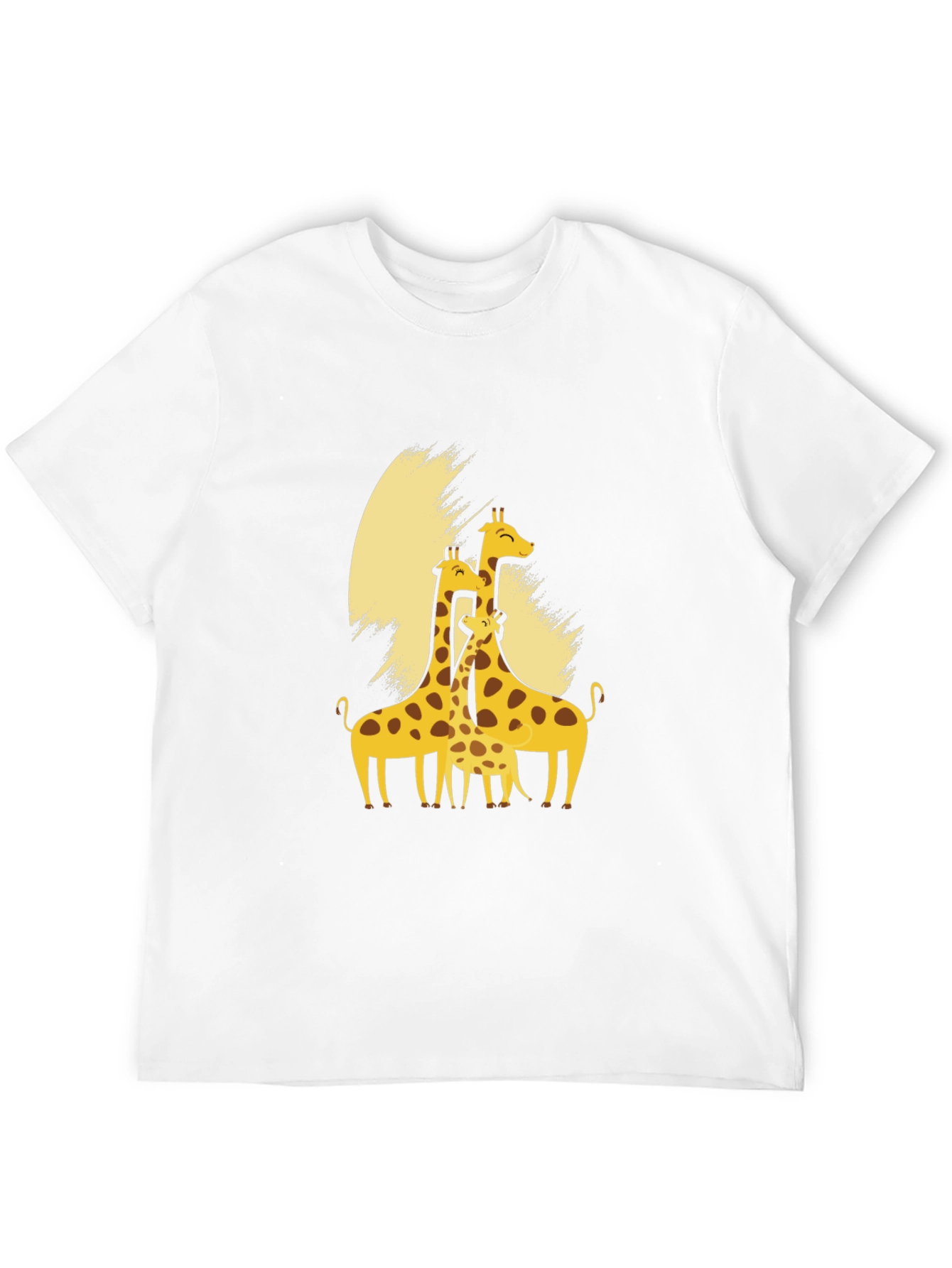 Giraffe Family Black T-Shirt