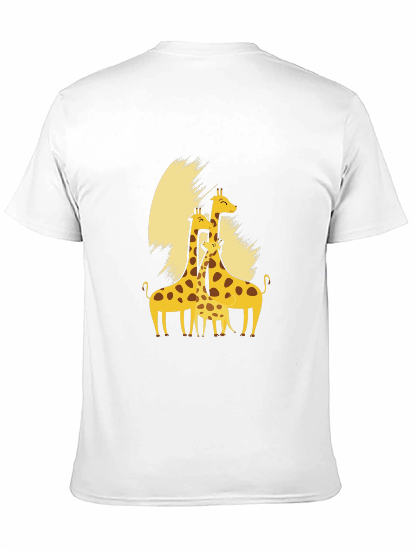 Giraffe Family Black T-Shirt