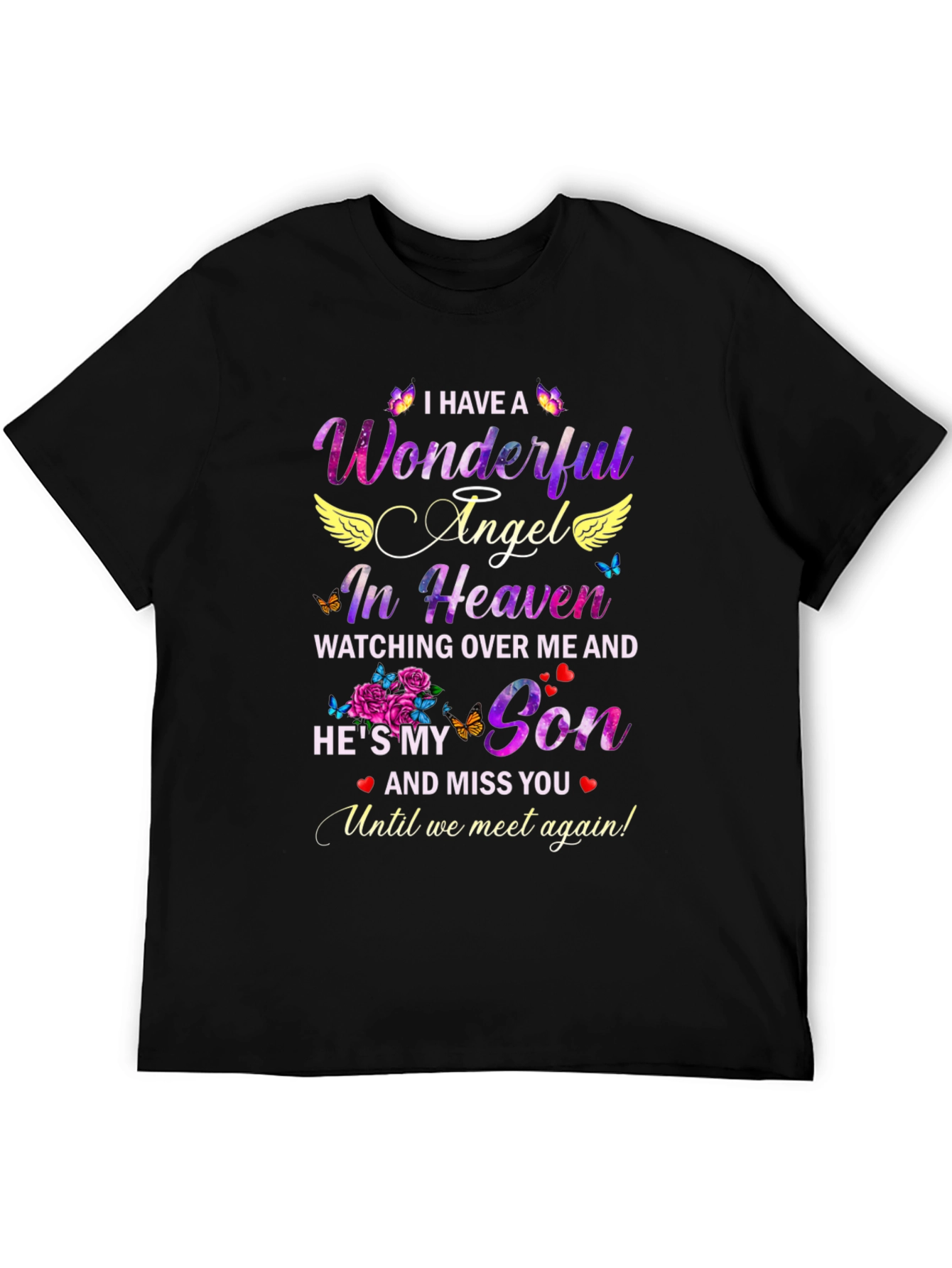 Wonderful Angel In Heaven Son Memorial T-Shirt