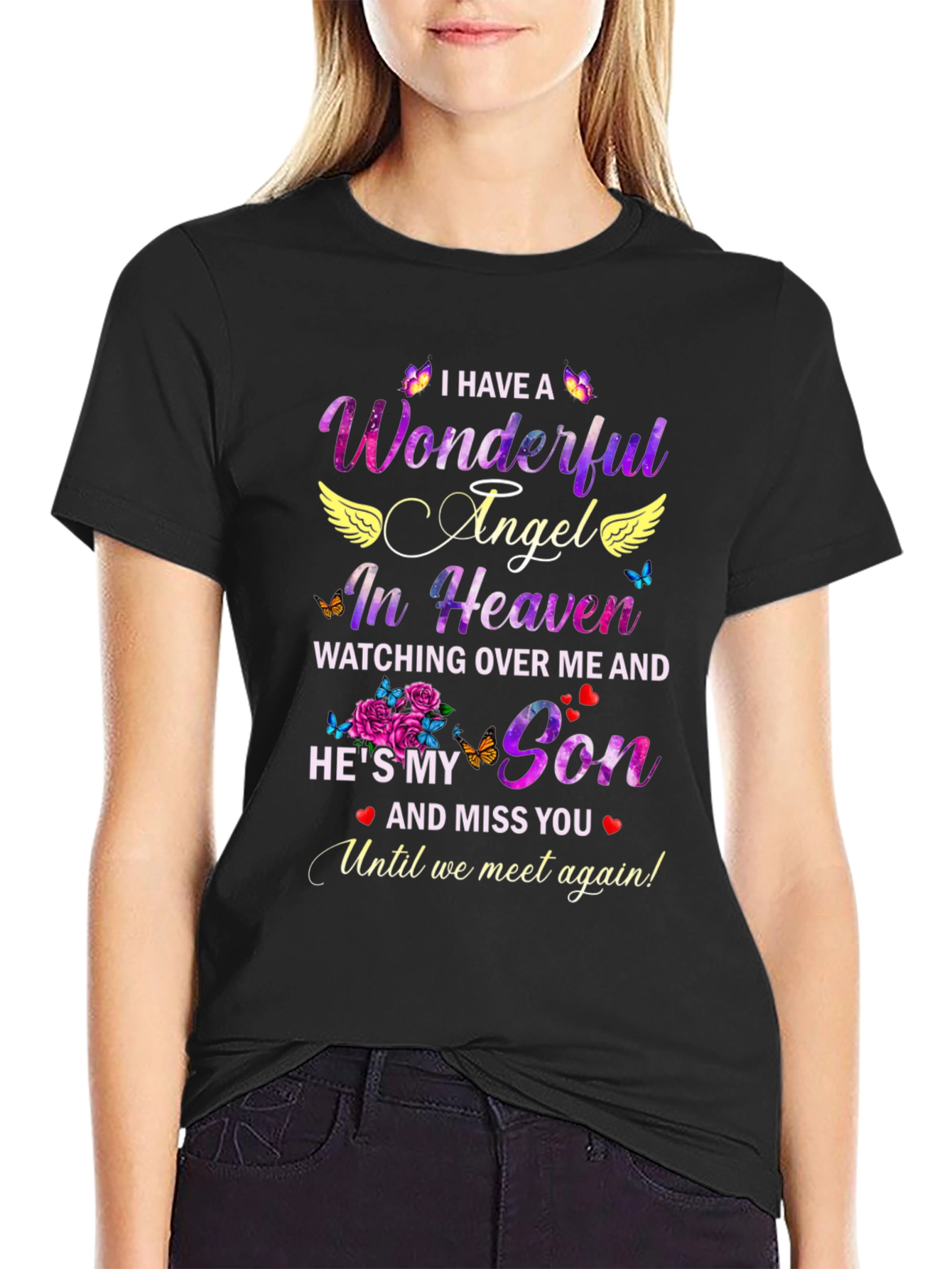 Wonderful Angel In Heaven Son Memorial T-Shirt