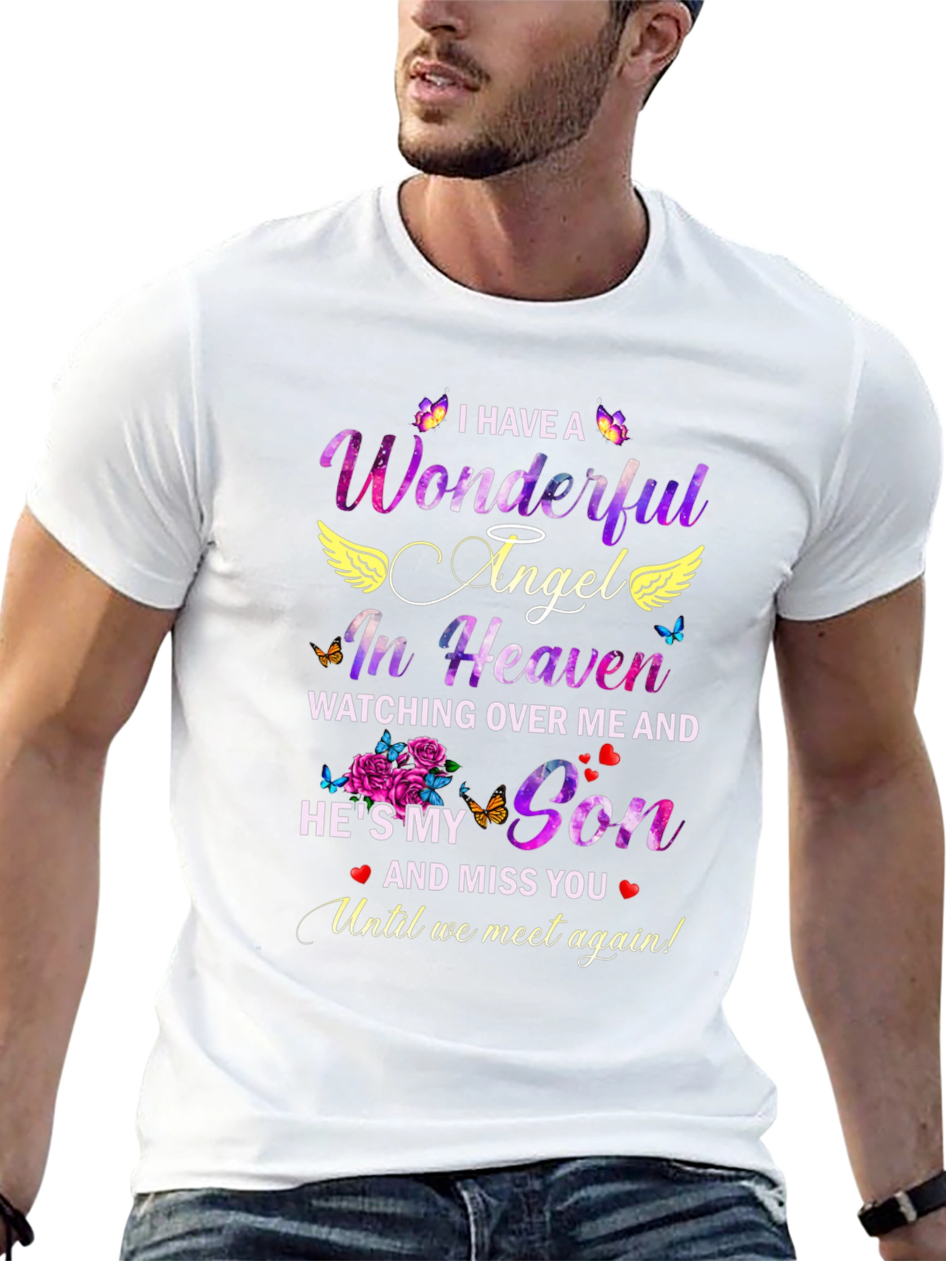Wonderful Angel In Heaven Son Memorial T-Shirt