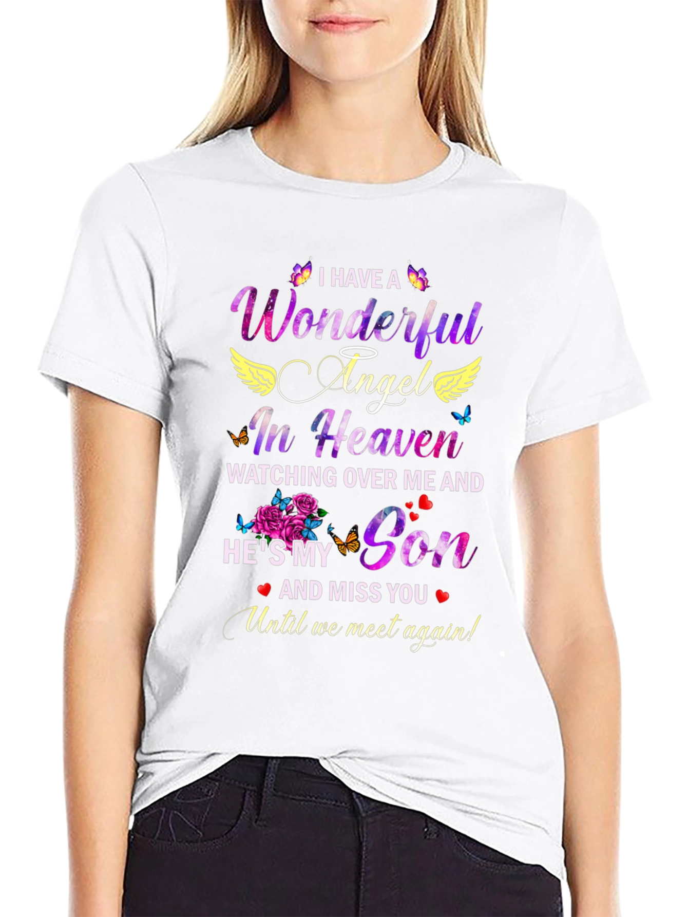 Wonderful Angel In Heaven Son Memorial T-Shirt