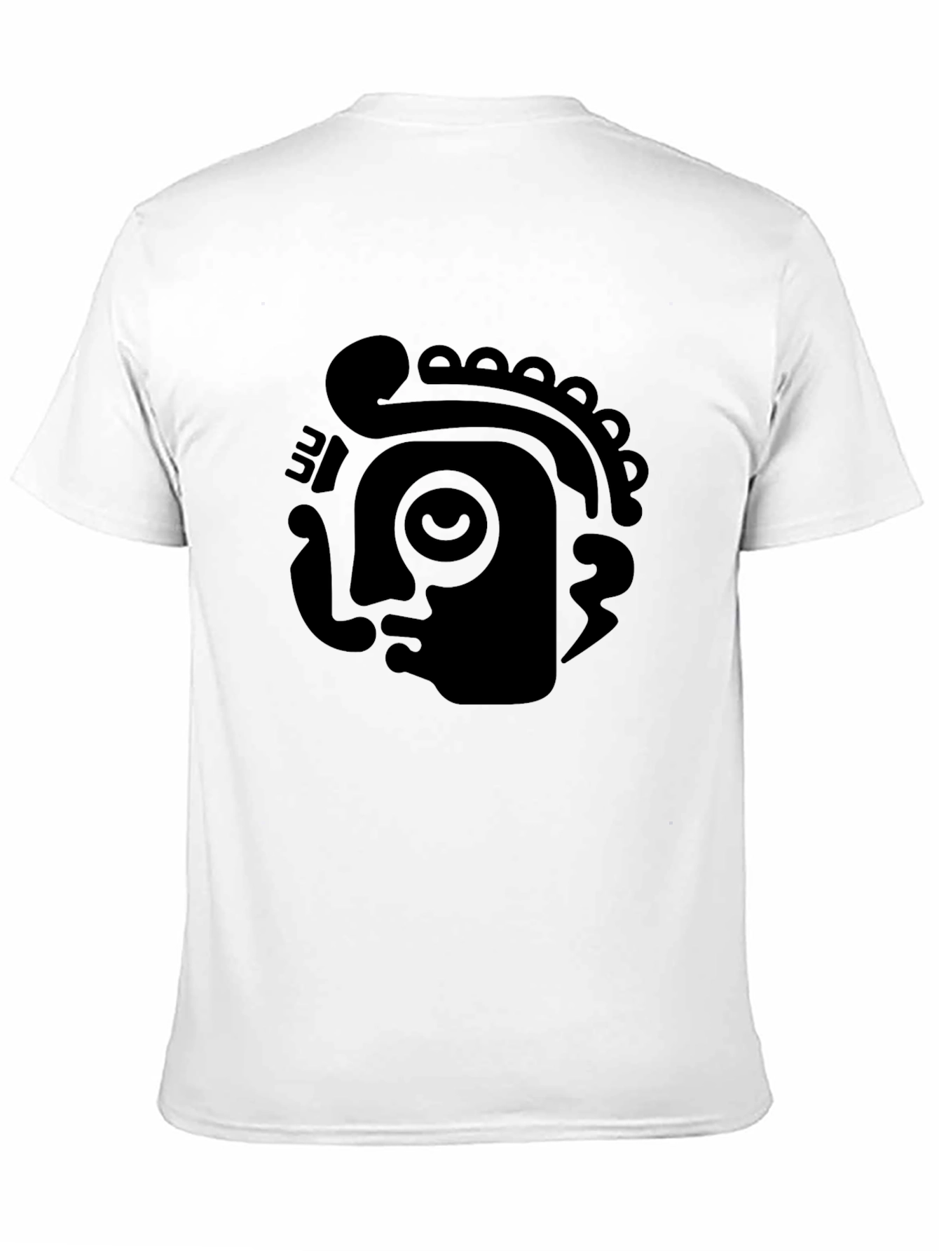 Black Graphic T-Shirt - Mayan Design