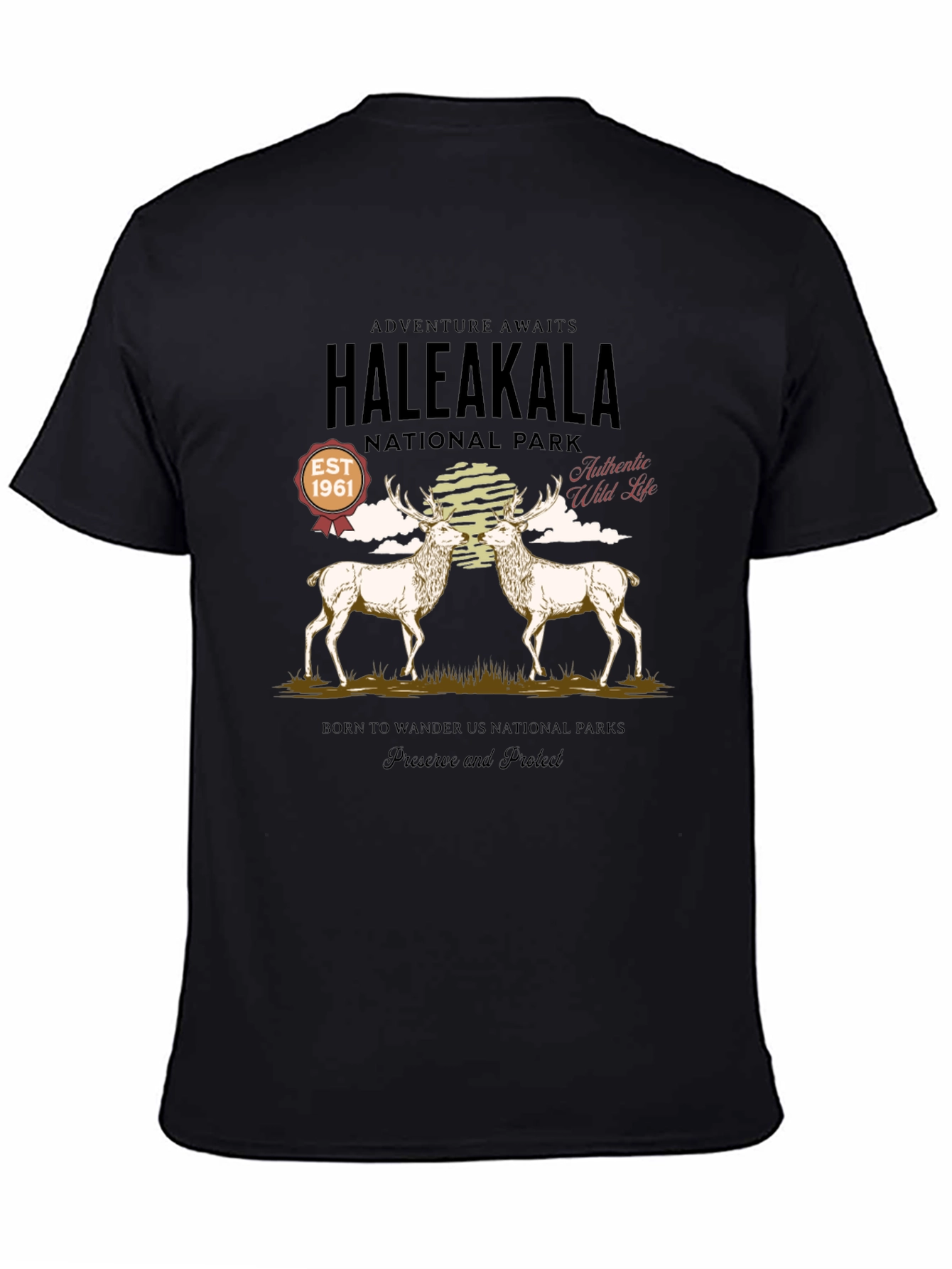 Haleakala National Park Deer Graphic T-Shirt