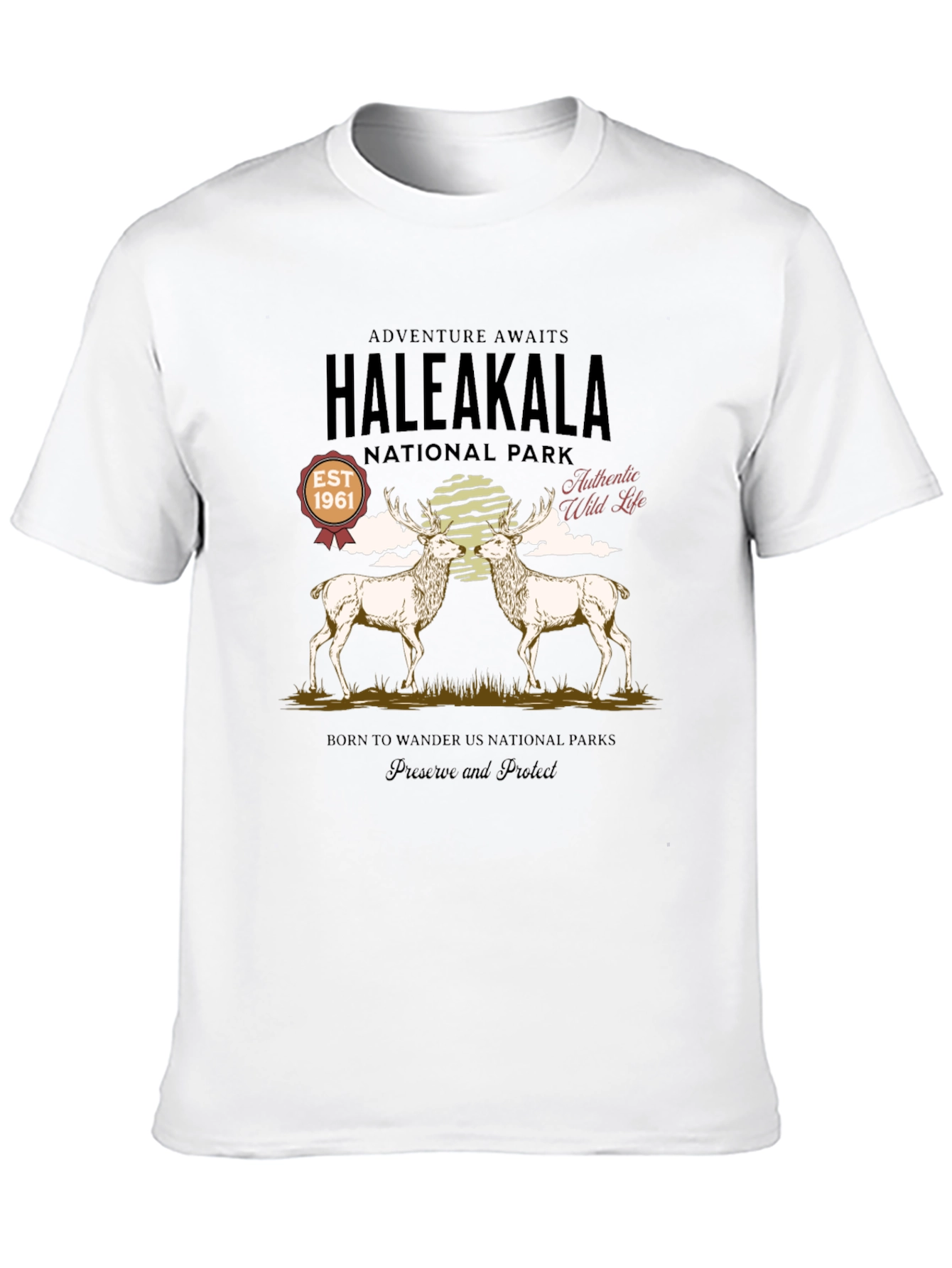 Haleakala National Park Deer Graphic T-Shirt