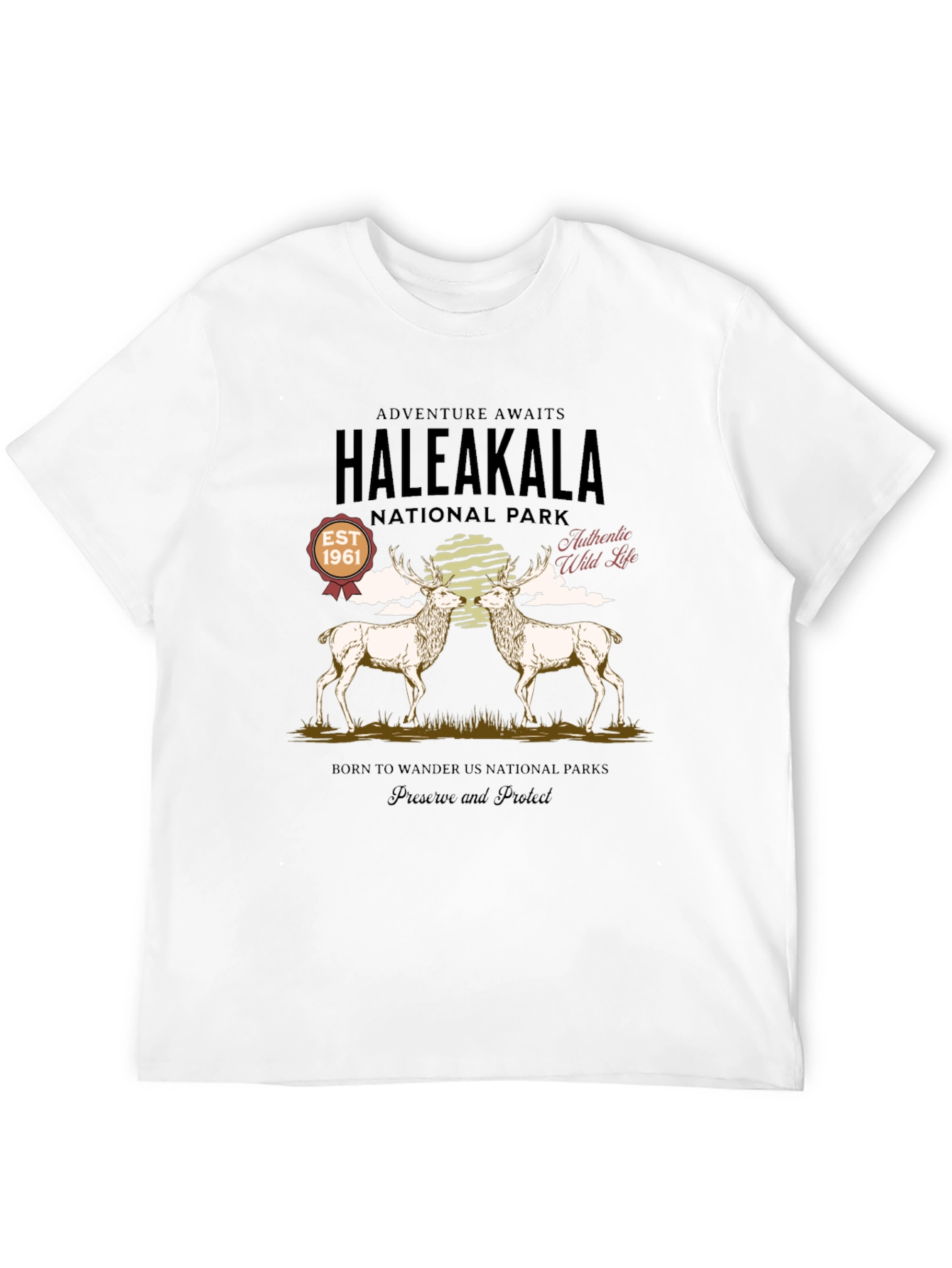 Haleakala National Park Deer Graphic T-Shirt