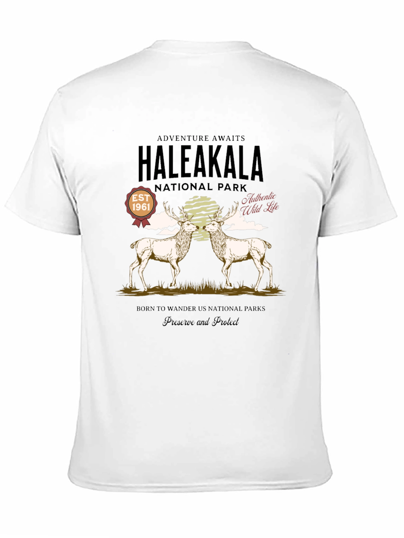 Haleakala National Park Deer Graphic T-Shirt