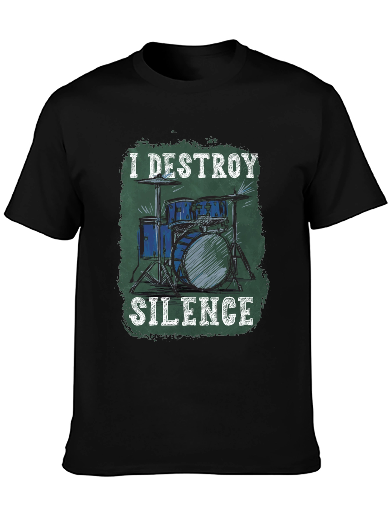 I Destroy Silence Drum Set Graphic Tee